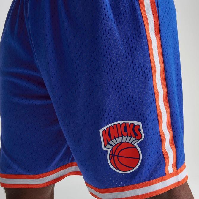 Shop Mitchell & Ness New York Knicks 1991 White Black Swingman Shorts  SMSHLF19077-NYKWHIT91 white