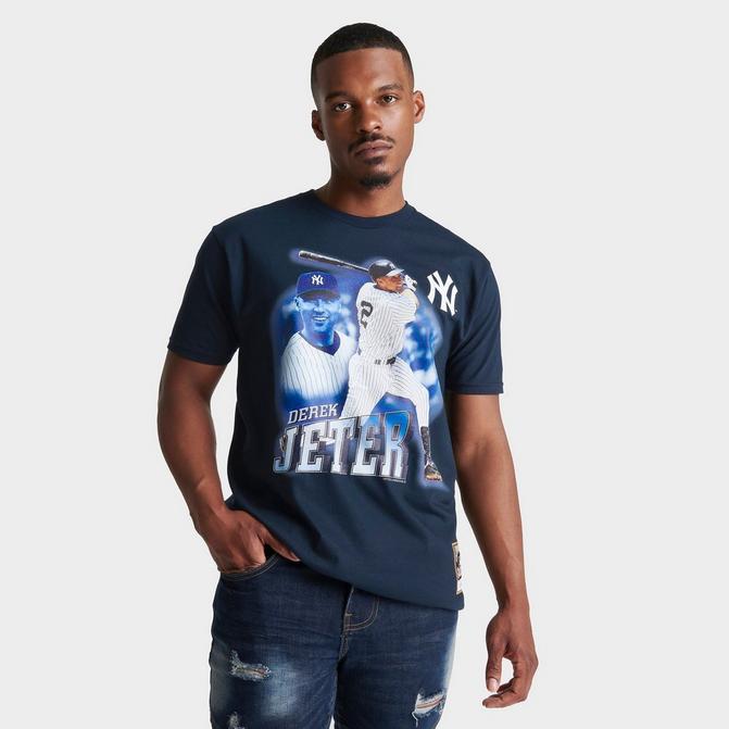 New York Yankees Derek Jeter Graphic Tshirt MLB Tee Navy Blue Mens