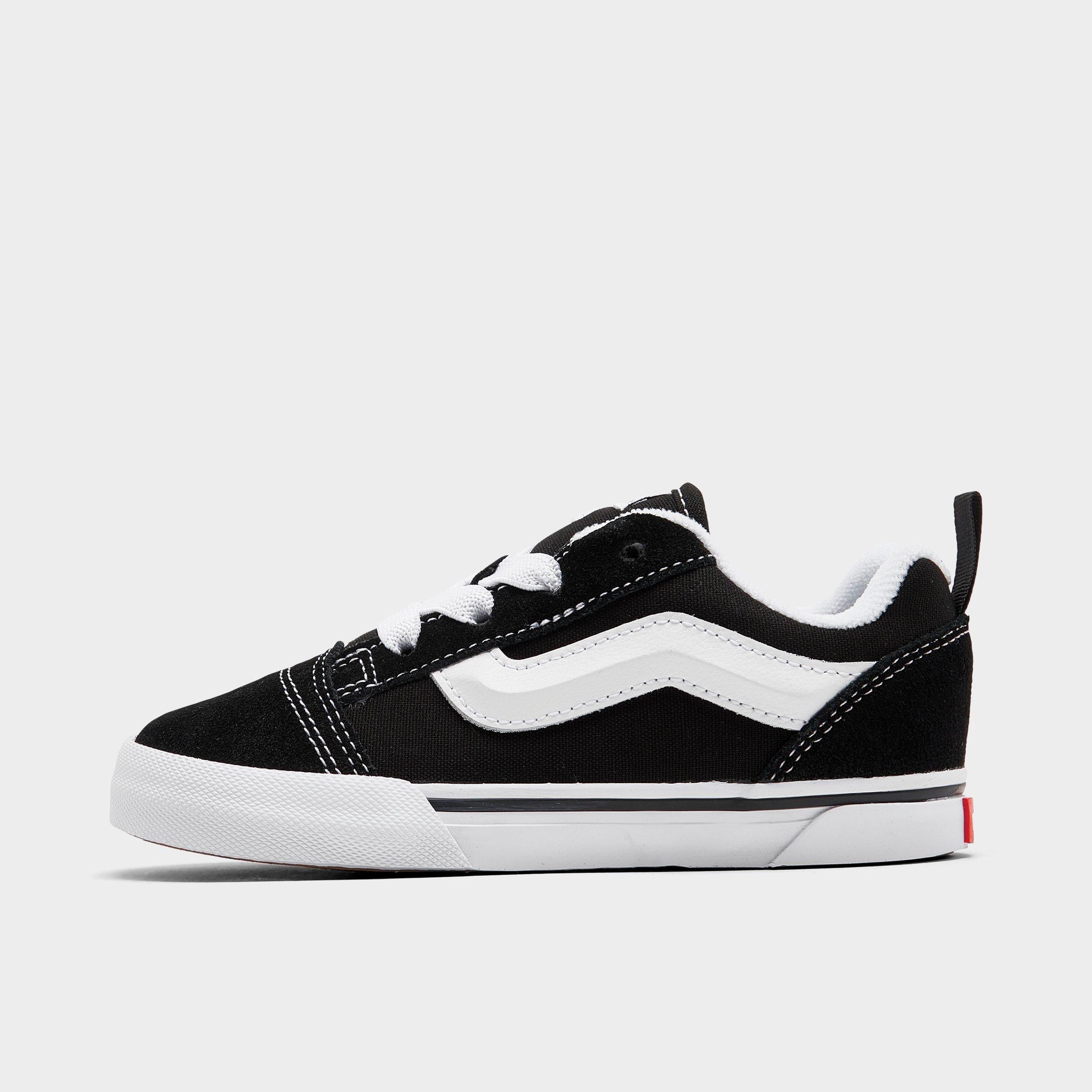 Vans Kids Toddler Knu Skool Casual Shoes in Black/White Size: 4.0