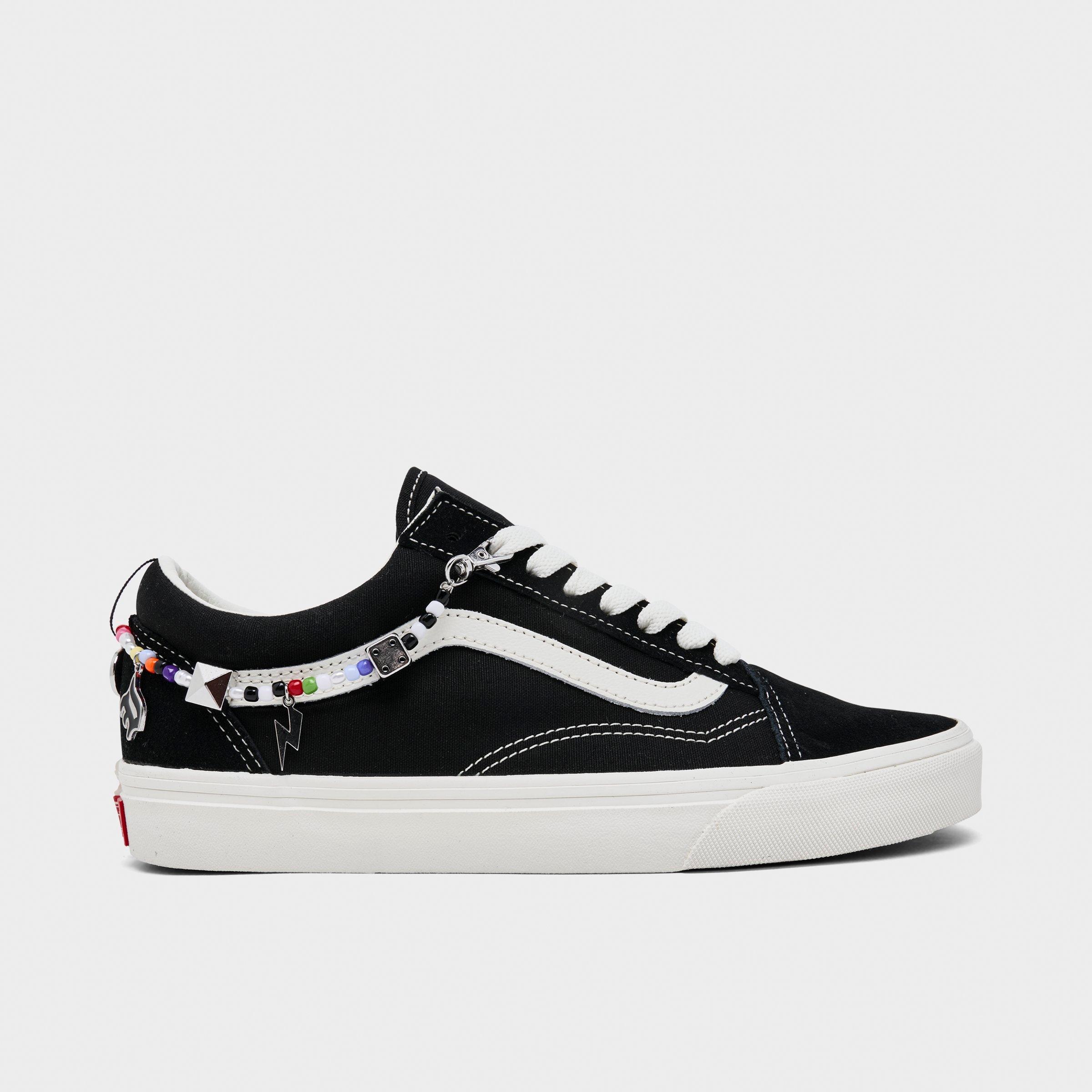 Vans Big Kids Old Skool Charms Casual Shoes in Charms Black/Marshmallow Size: 5.5