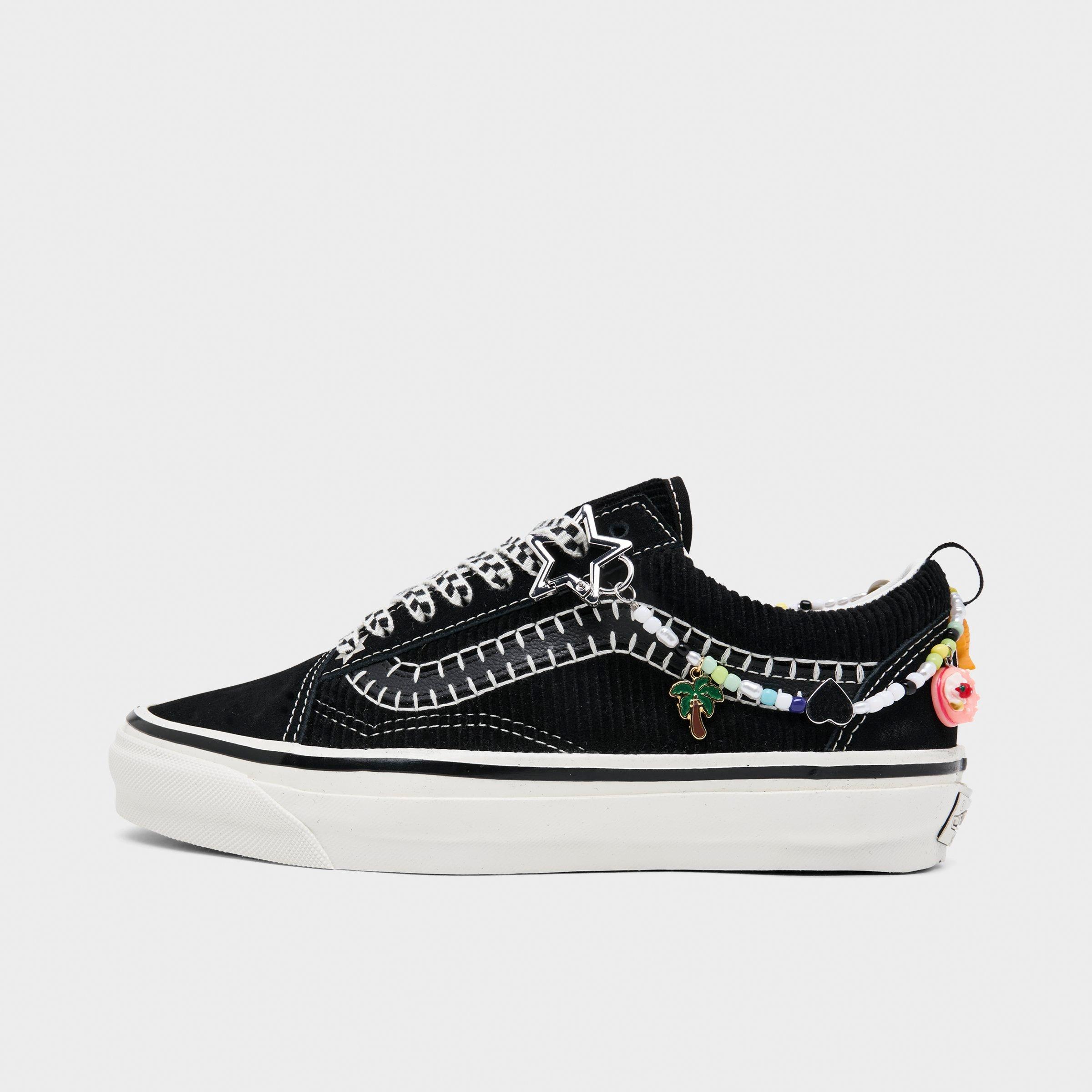 Vans Women's Old Skool Casual Shoes in Black/White/Charms Size: 10.0