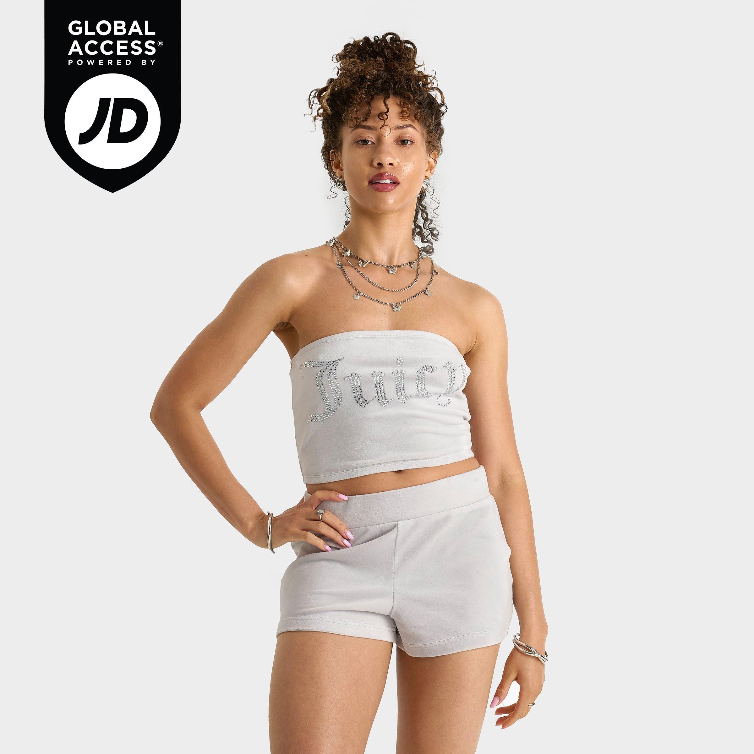 Juicy Couture Women's OG Bling Tube Top in Ash Grey Size: XS