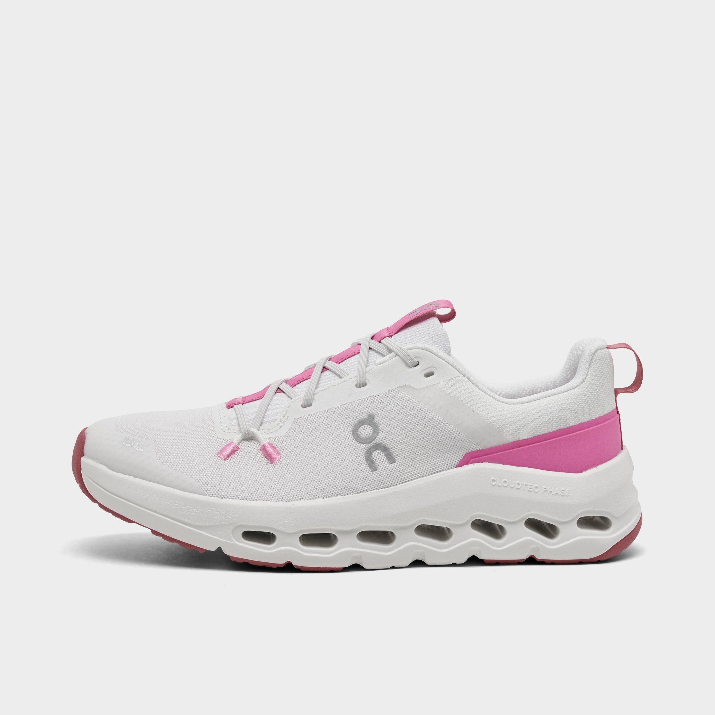On Big Kids Cloudleap Casual Shoes in White/Camellia Size: 5.0
