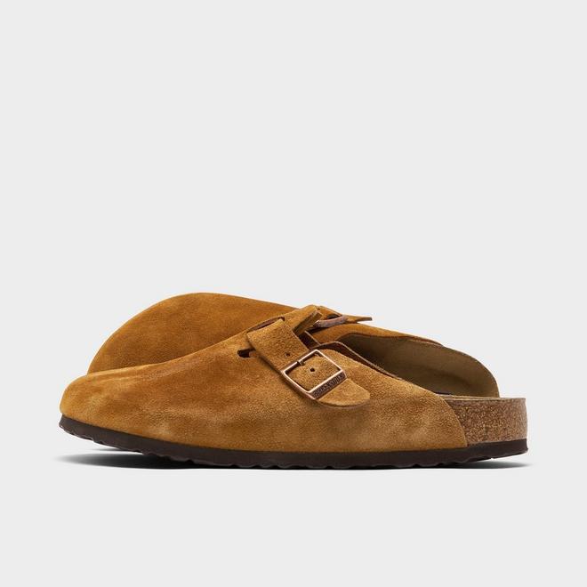 靴 27cm BIRKENSTOCK Boston Sot Footbed 42 Birkenstock Boston Soft Footbed Taupe Suede Wide Men's Clogs