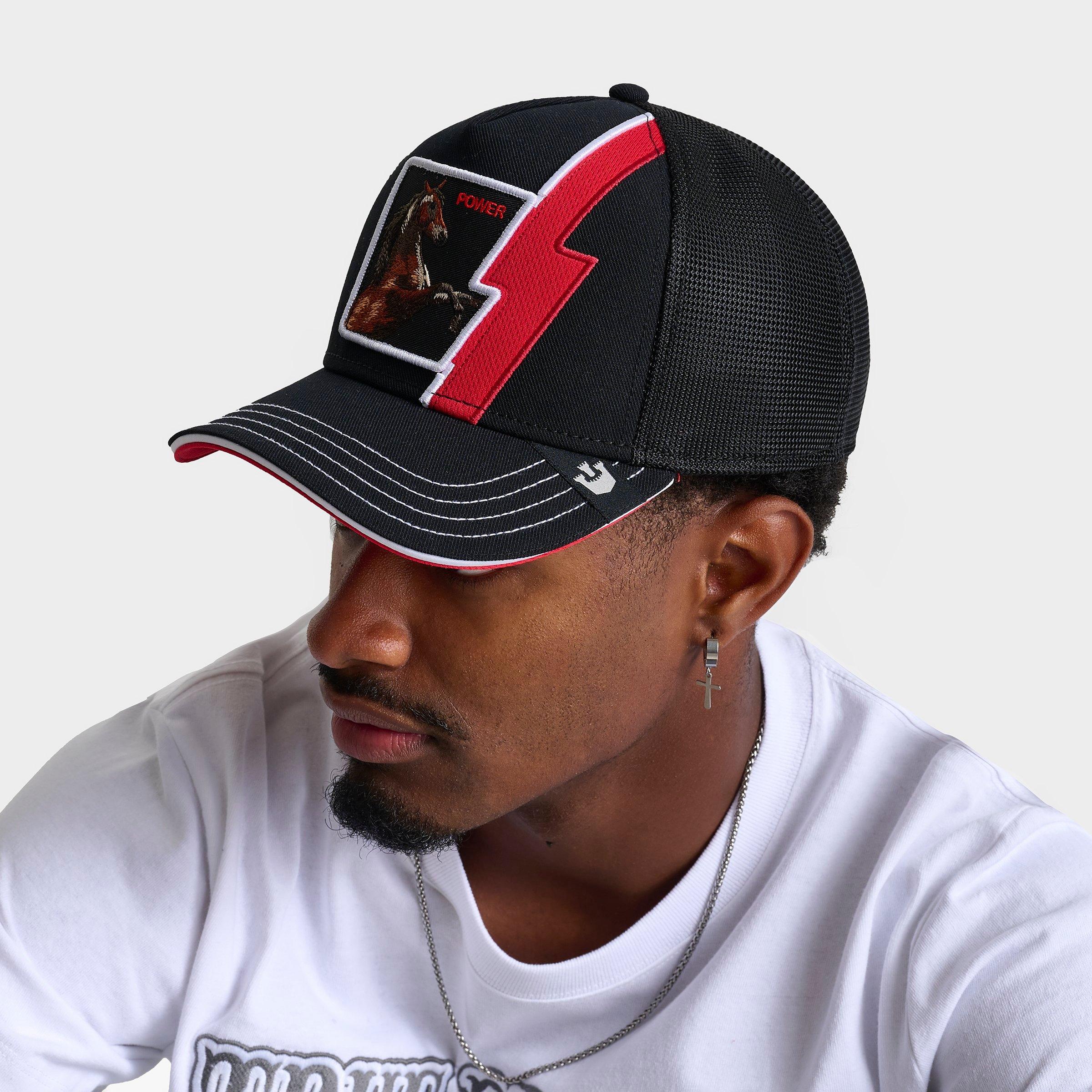 Goorin Bros. Horse Power Trucker Hat in Black/Red/White