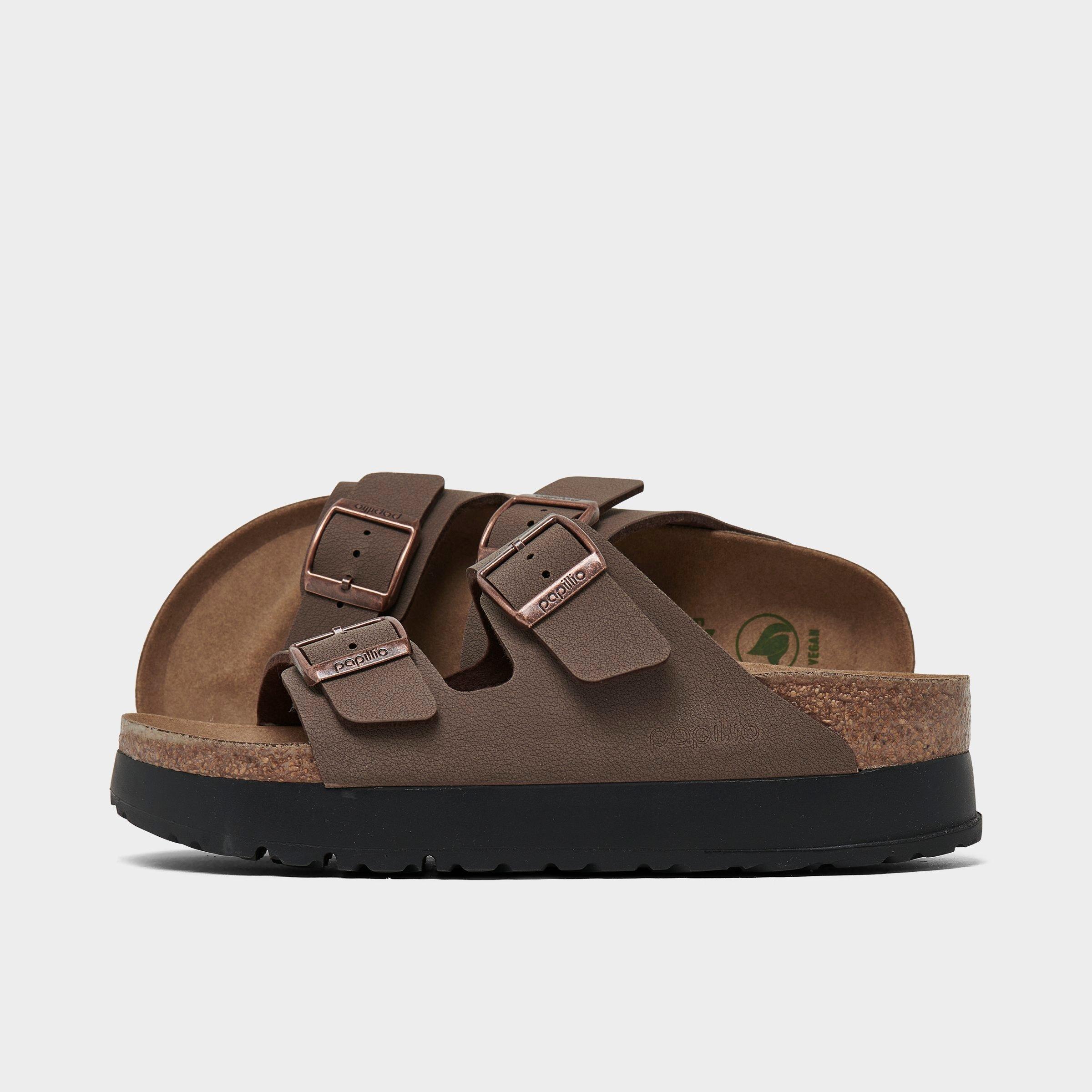 Birkenstock Women's Arizona Flex Birko-Flor Platform Sandals in Mocha Size: 40