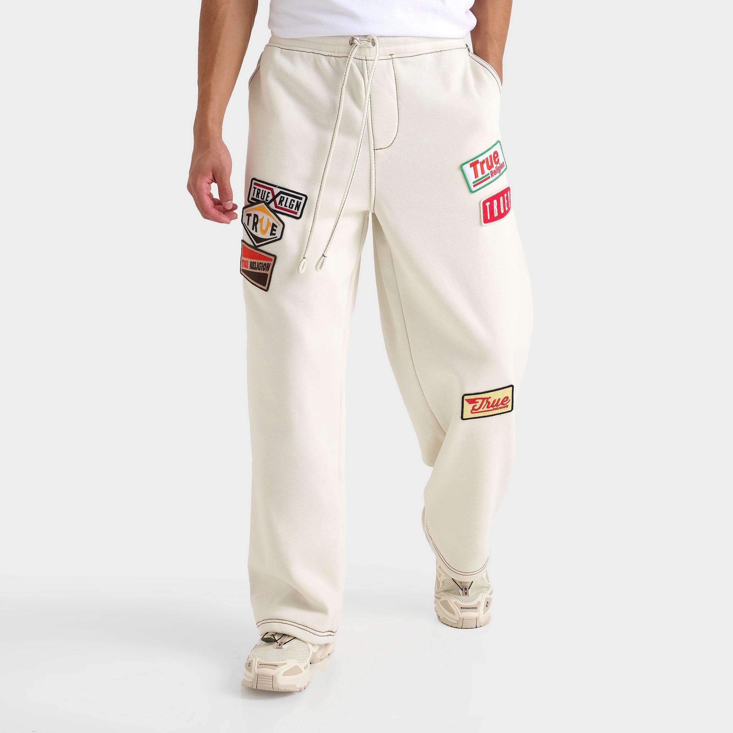 Men's True Religion Big T Patch Baggy Fleece Sweatpants