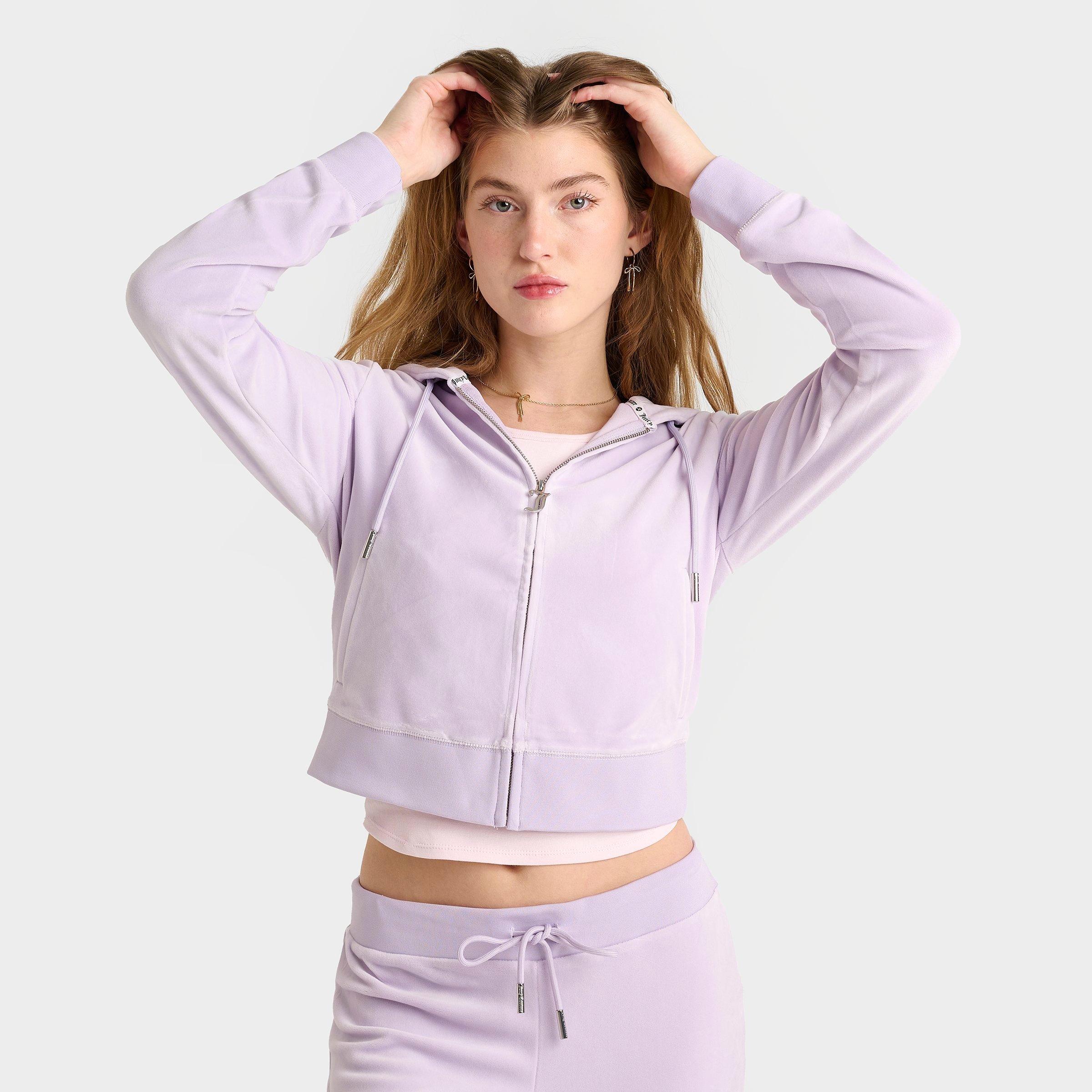 Women's Juicy Couture OG Big Bling Velour Zip-Up Hoodie