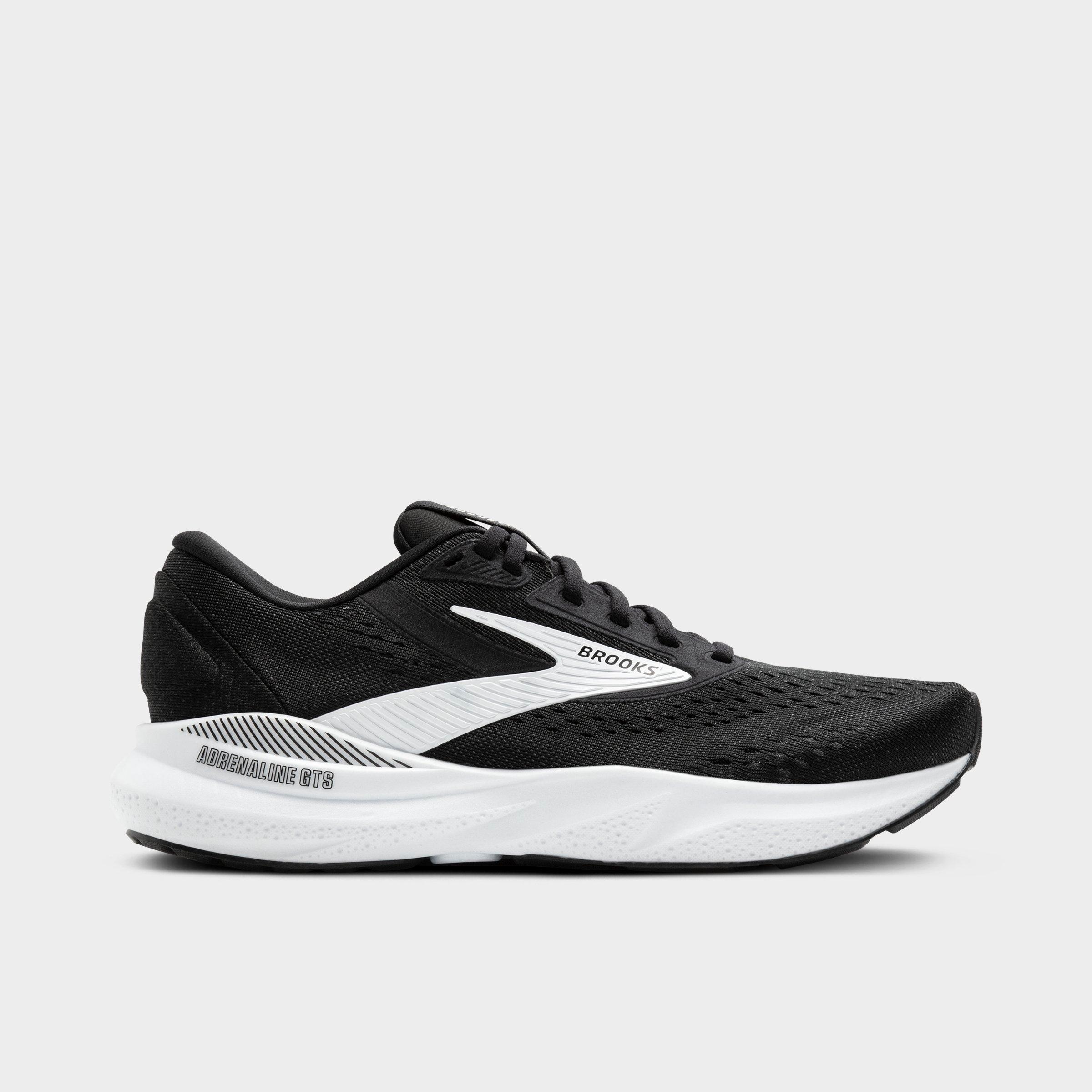 Brooks Men's Adrenaline GTS 24 Running Shoes (Wide Width) in Black/White Size: 7.5