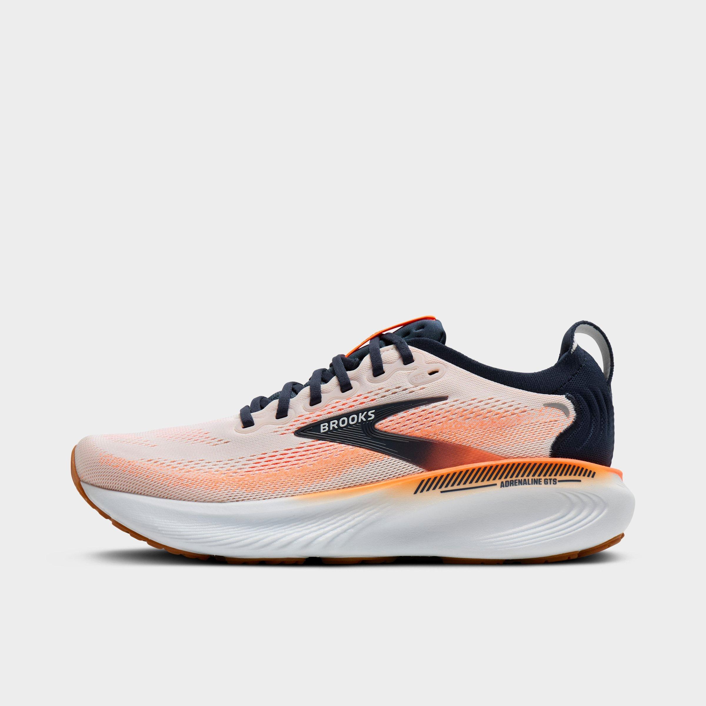 Brooks Men's Adrenaline GTS 25 Running Shoes in White/Spellbound/Orange Size: 11.0