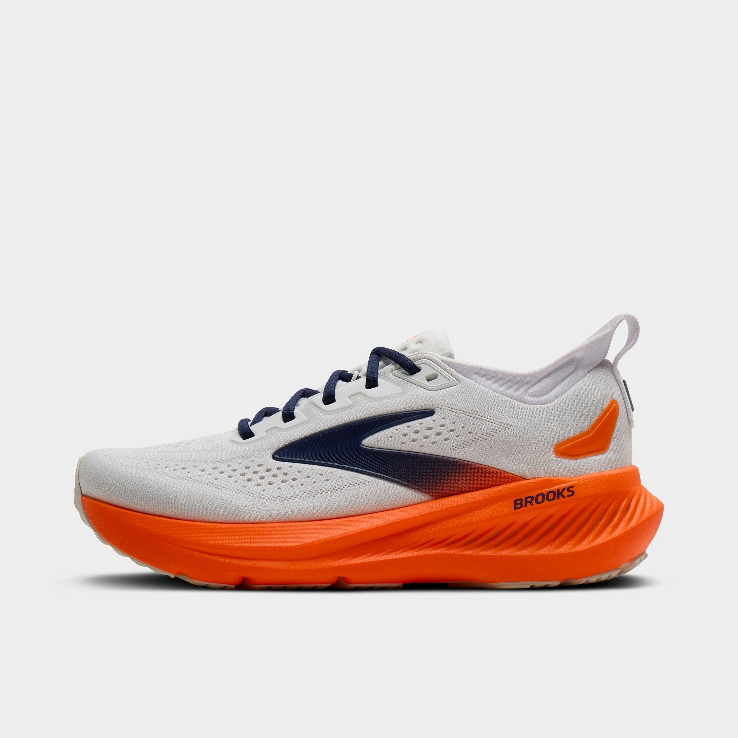 Brooks Men's Glycerin 23 Running Shoes in White/Navy/Orange Size: 10.5