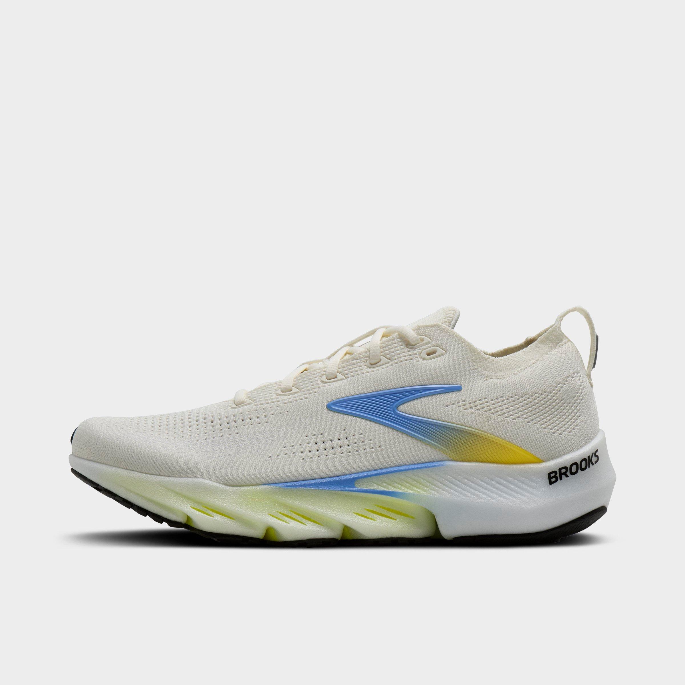 Brooks Men's Glycerin Flex Running Shoes in White/Cyber Yellow/Nightlife Size: 7.5
