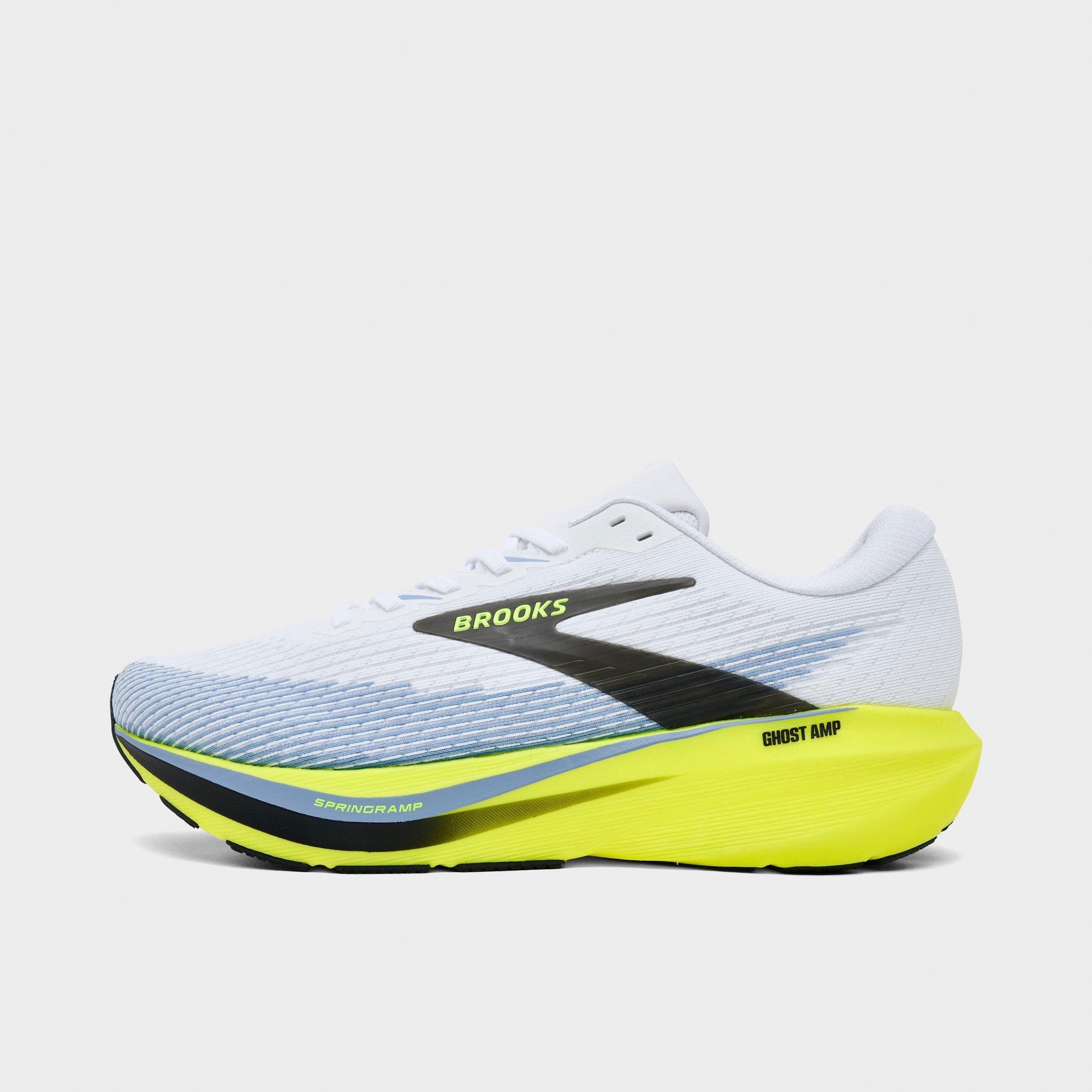 Brooks Men's Ghost Amp Running Shoes in White/Blue/Nightlife Size: 10.0