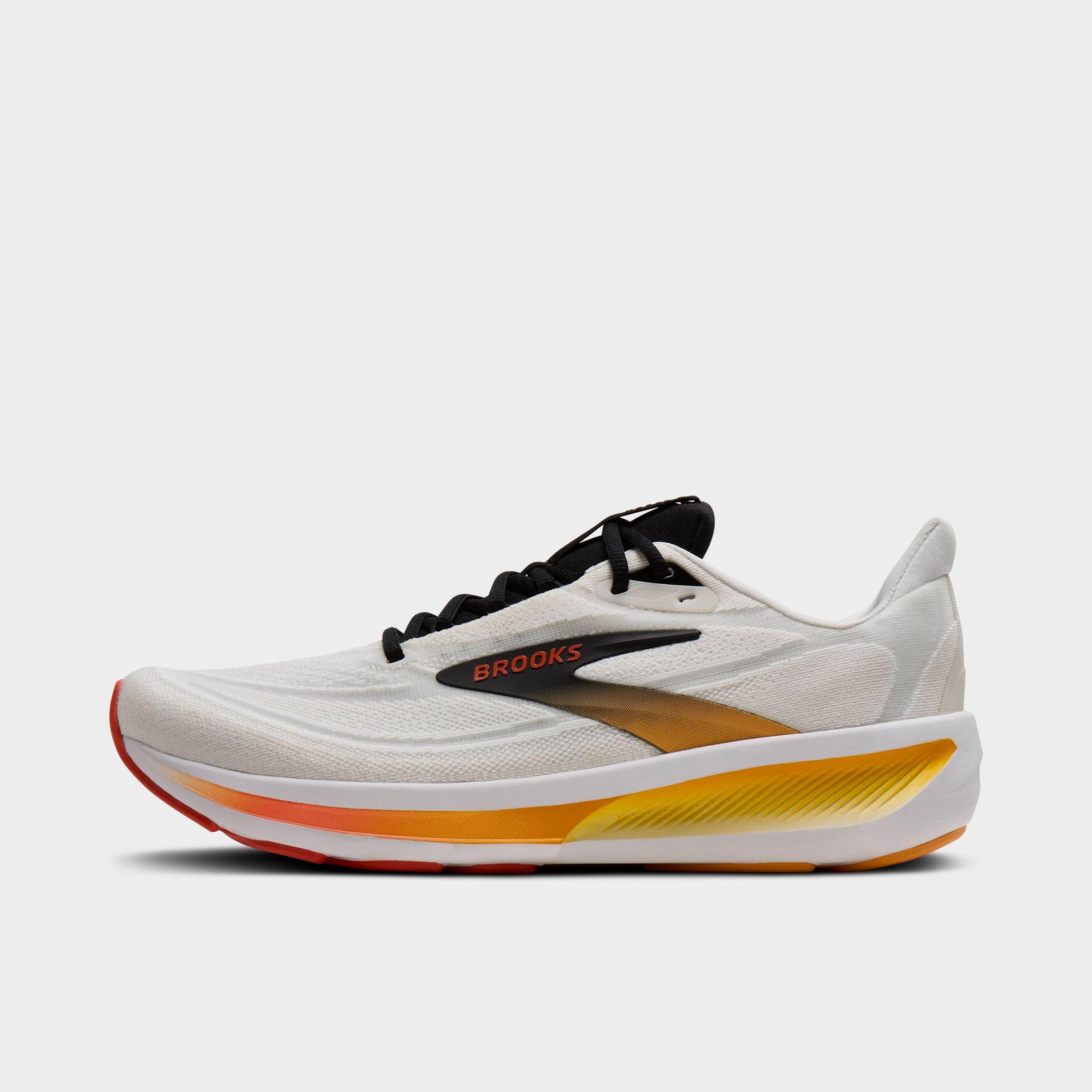 Brooks Men's Revel 9 Running Shoes in White/Orange/Black Size: 8.0
