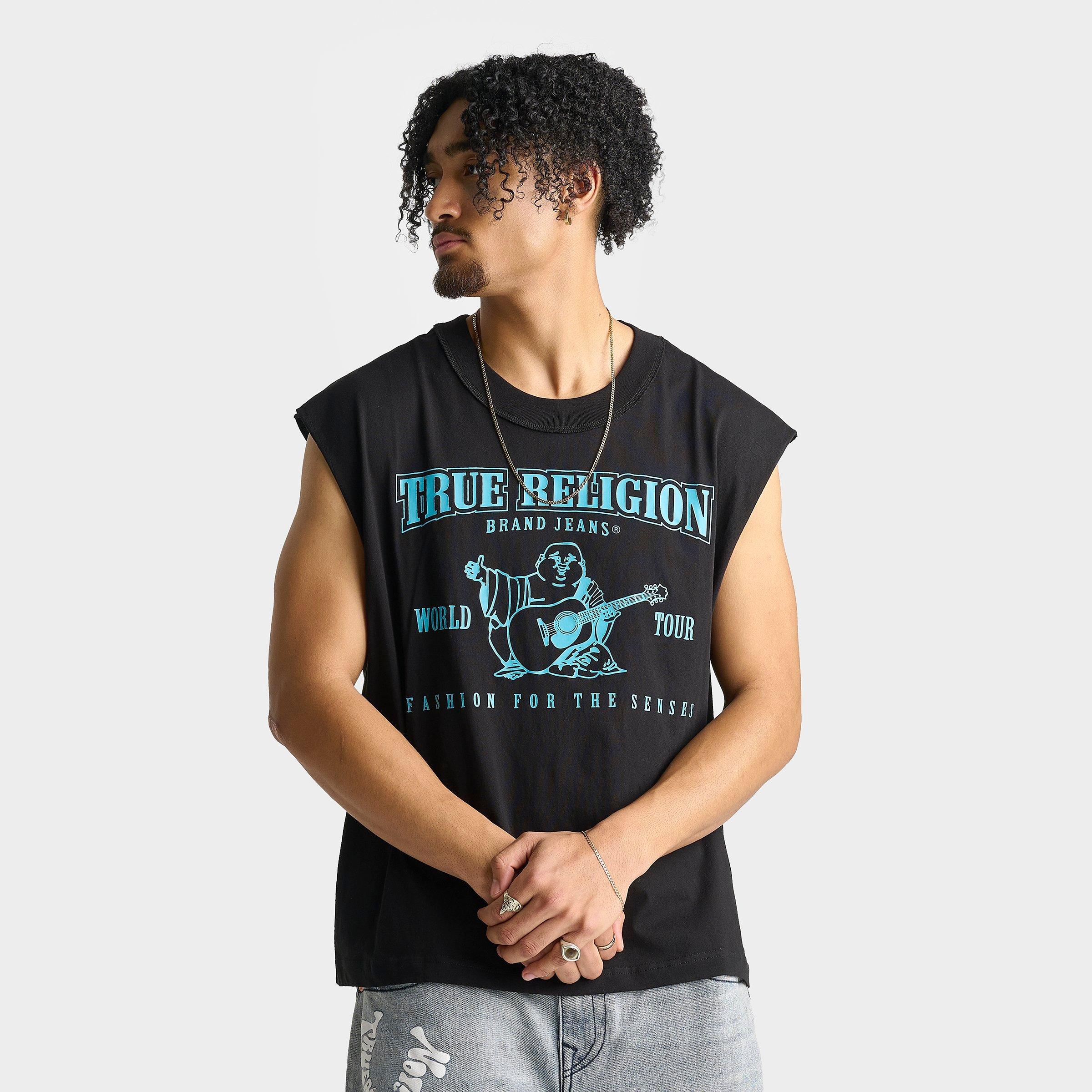 True Religion World Tour Sleeveless Cut-Off Tee