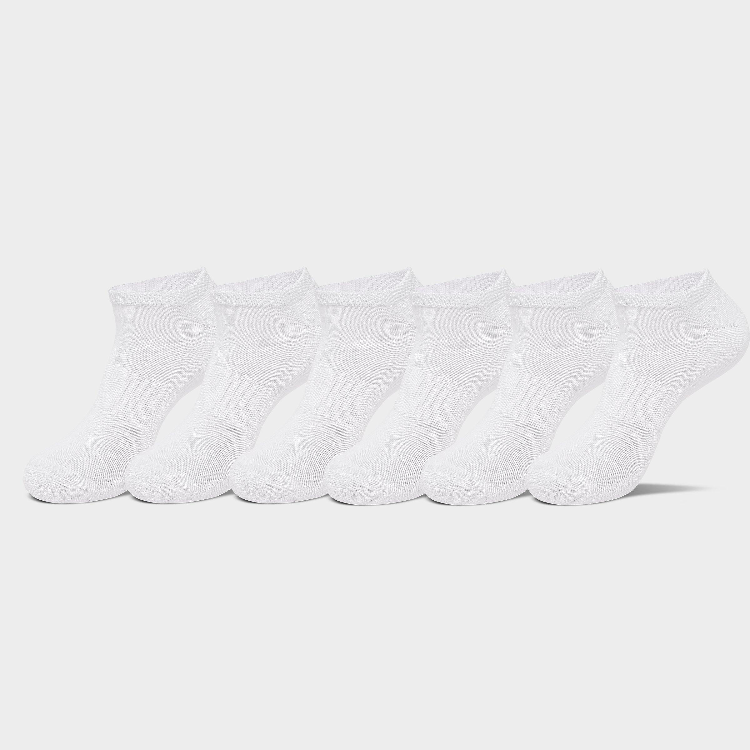 Sonneti Men's No-Show Socks (6-Pack) in White/Grey Size: Large