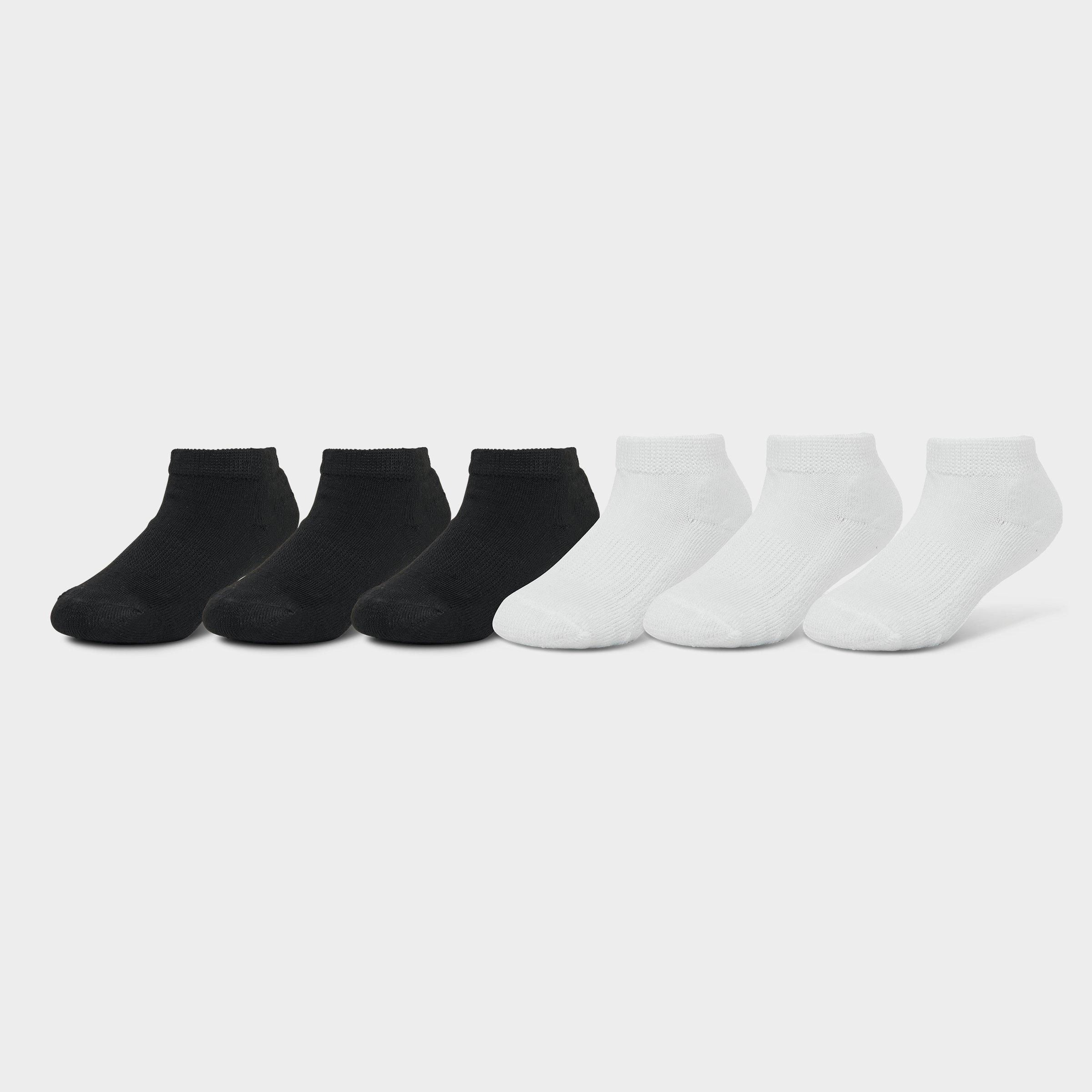 ForceField Kids Toddler Sonneti Low Cut Socks (6-Pack) in White/Black Size: Small