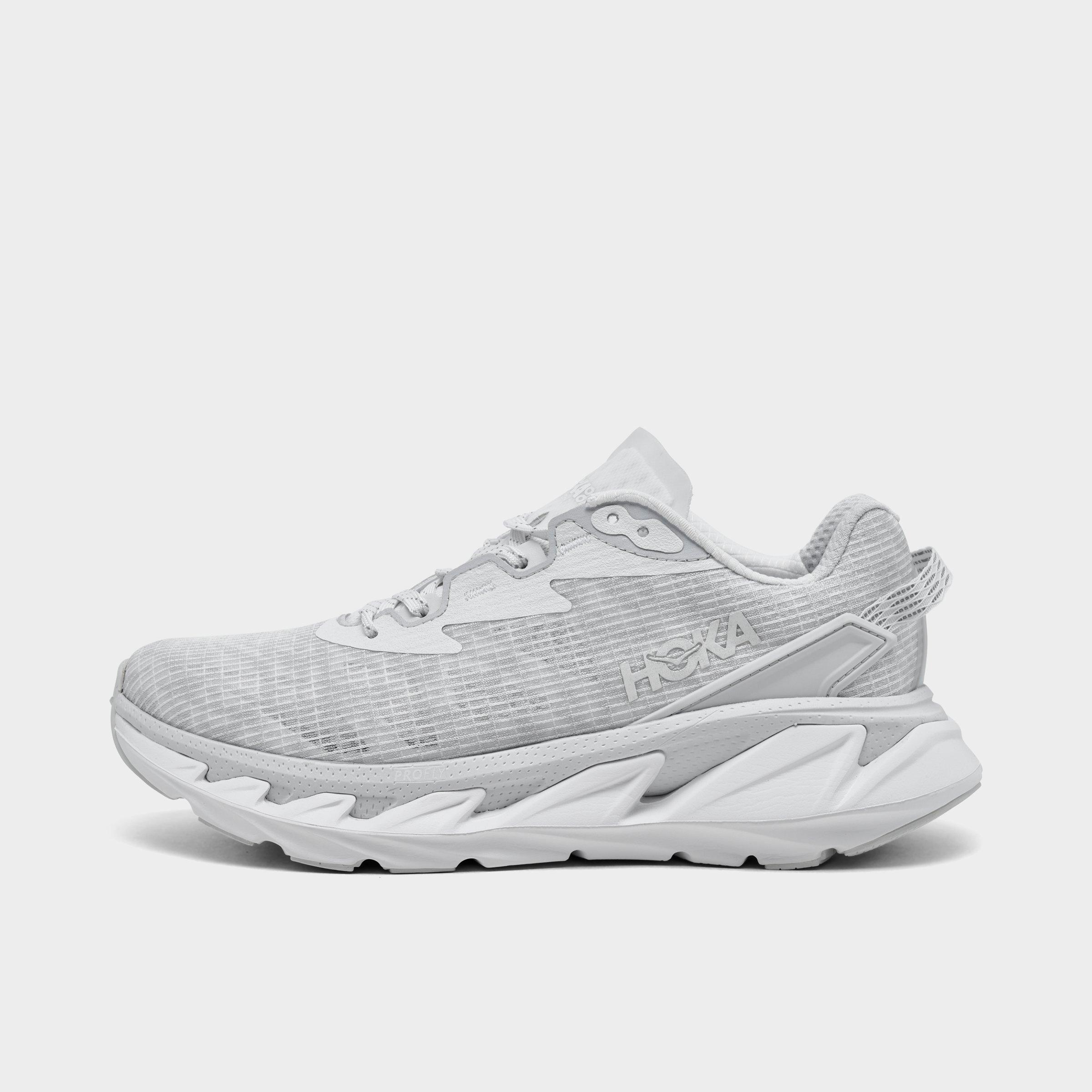 HOKA Women's Elevon 2 TS Casual Shoes in White/Cosmic Grey Size: 5.0