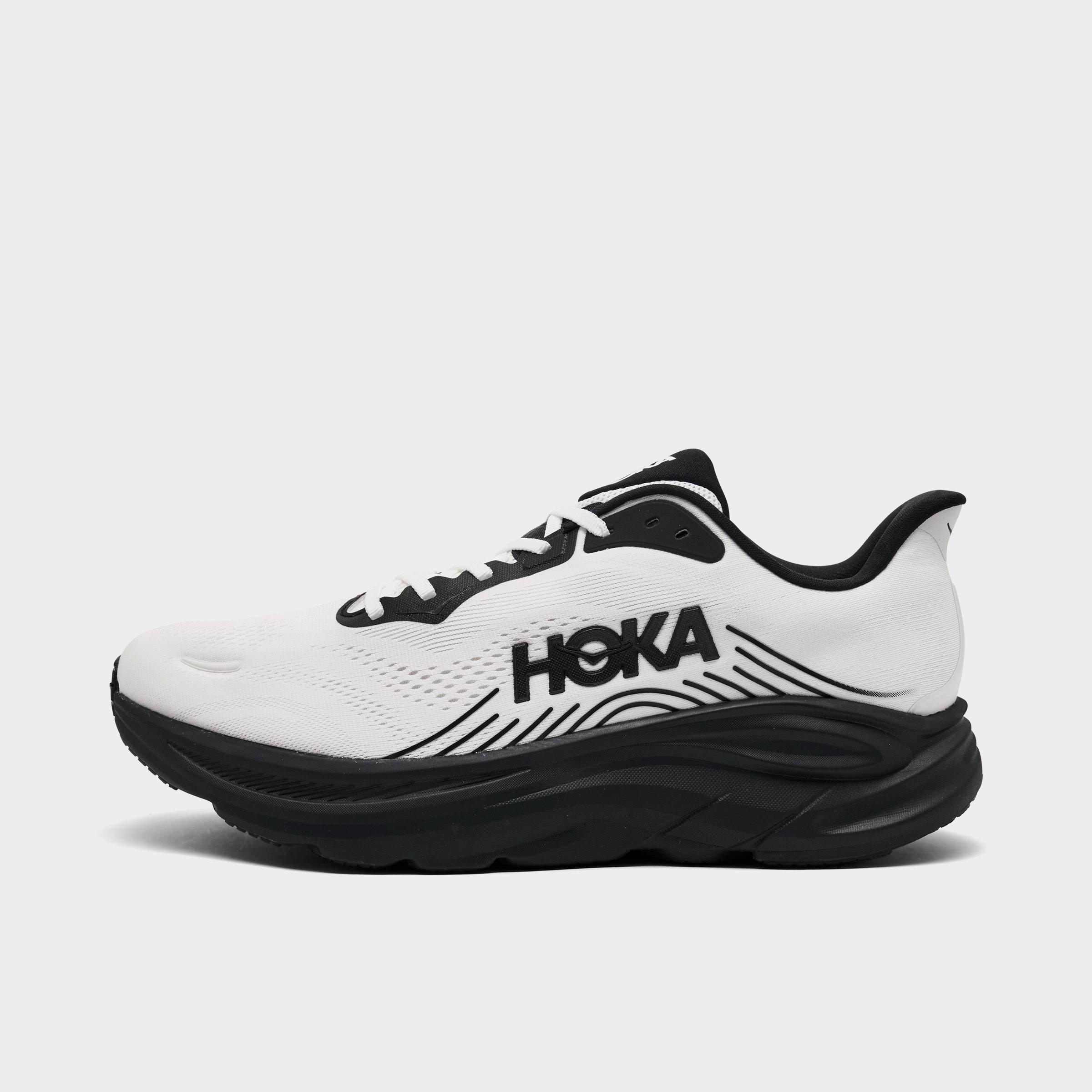 HOKA Men's Clifton 11 Running Shoes in White/Black Size: 9.0
