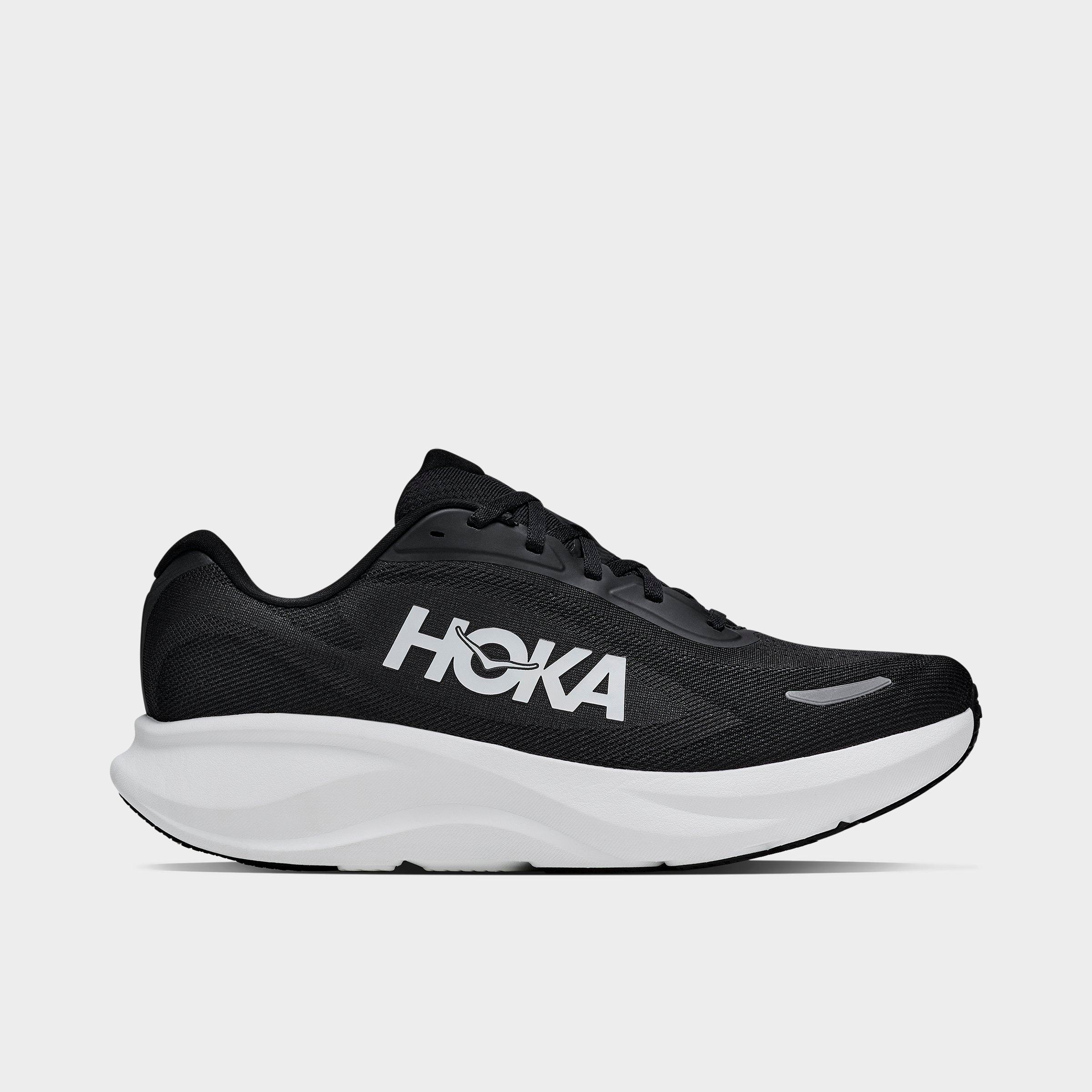 HOKA Women's Rincon 5 Running Shoes in Black/White Size: 6.5