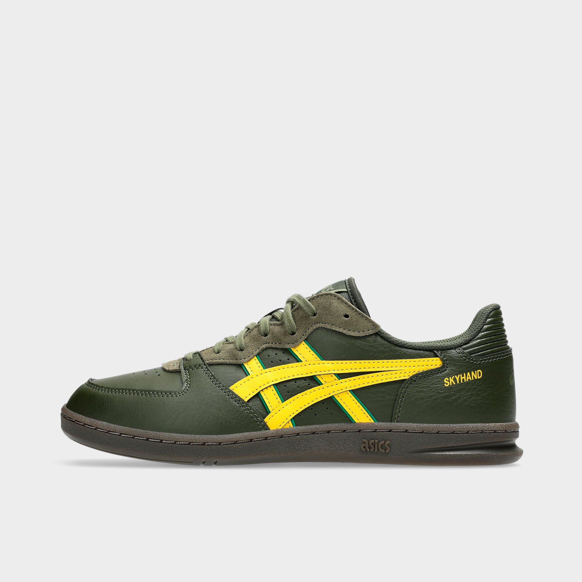 Asics Women's Skyhand OG Casual Shoes in Olive Canvas/Tai Chi Yellow Size: 14.0