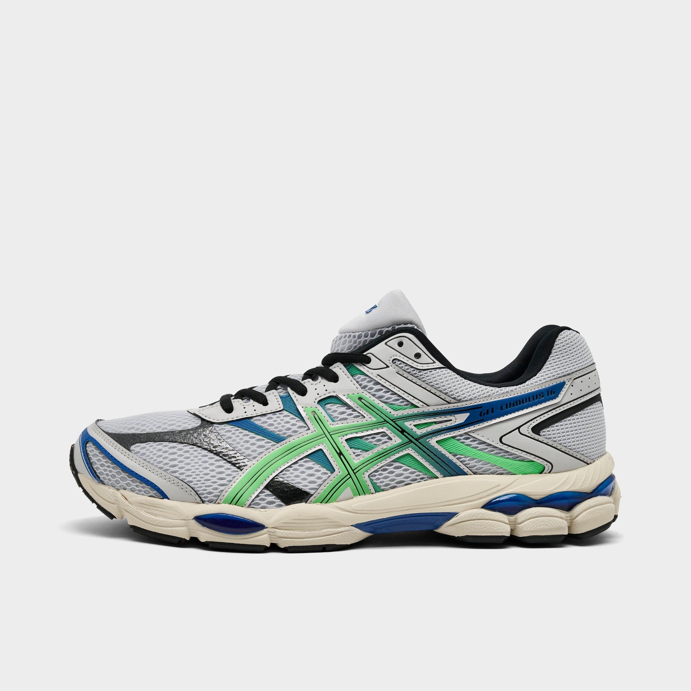 Asics Men's GEL-Cumulus 16 Casual Shoes in Grey/Blue/Green Size: 9.5