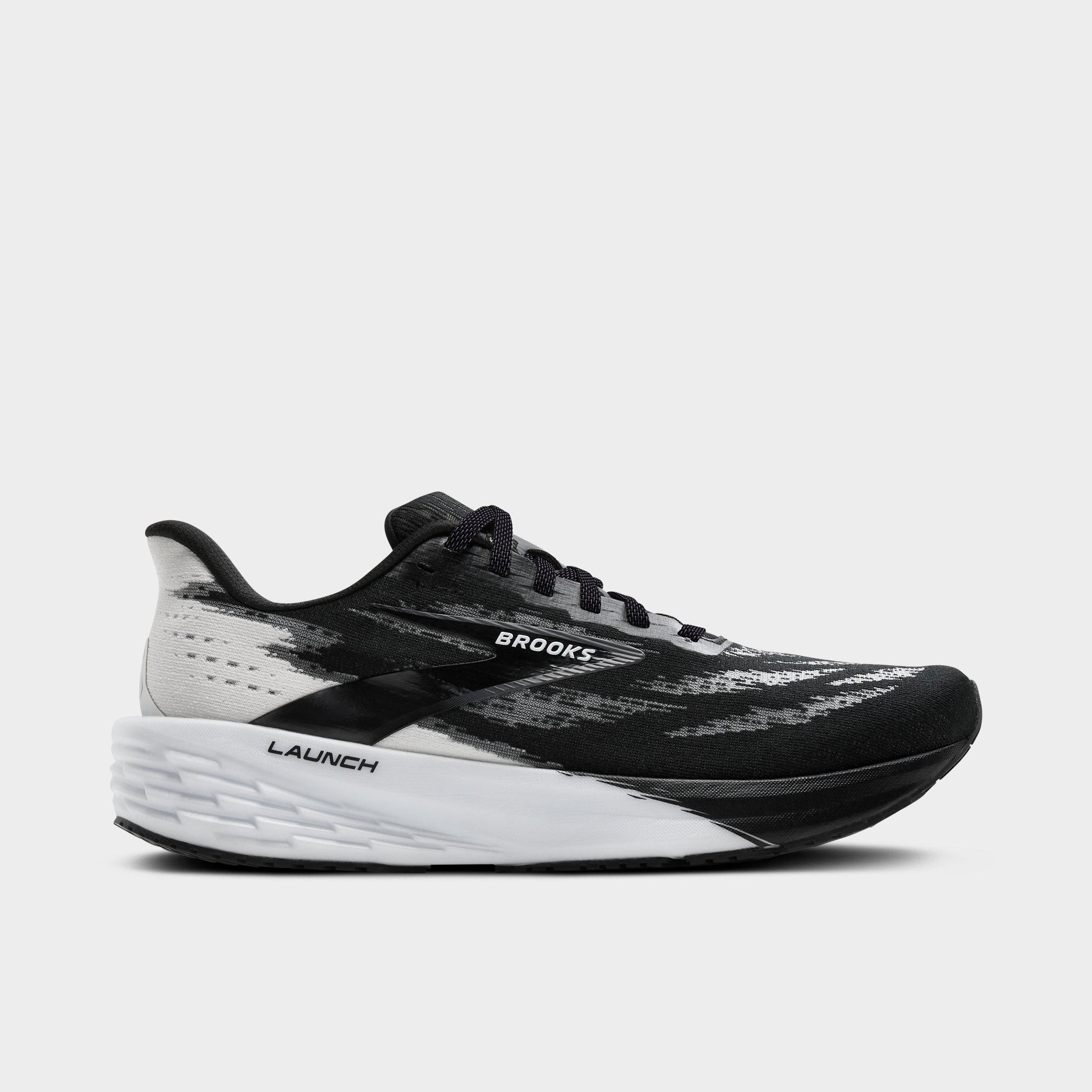 Brooks Women's Launch 11 Running Shoes (Wide Width) in Black/White Size: 7.0