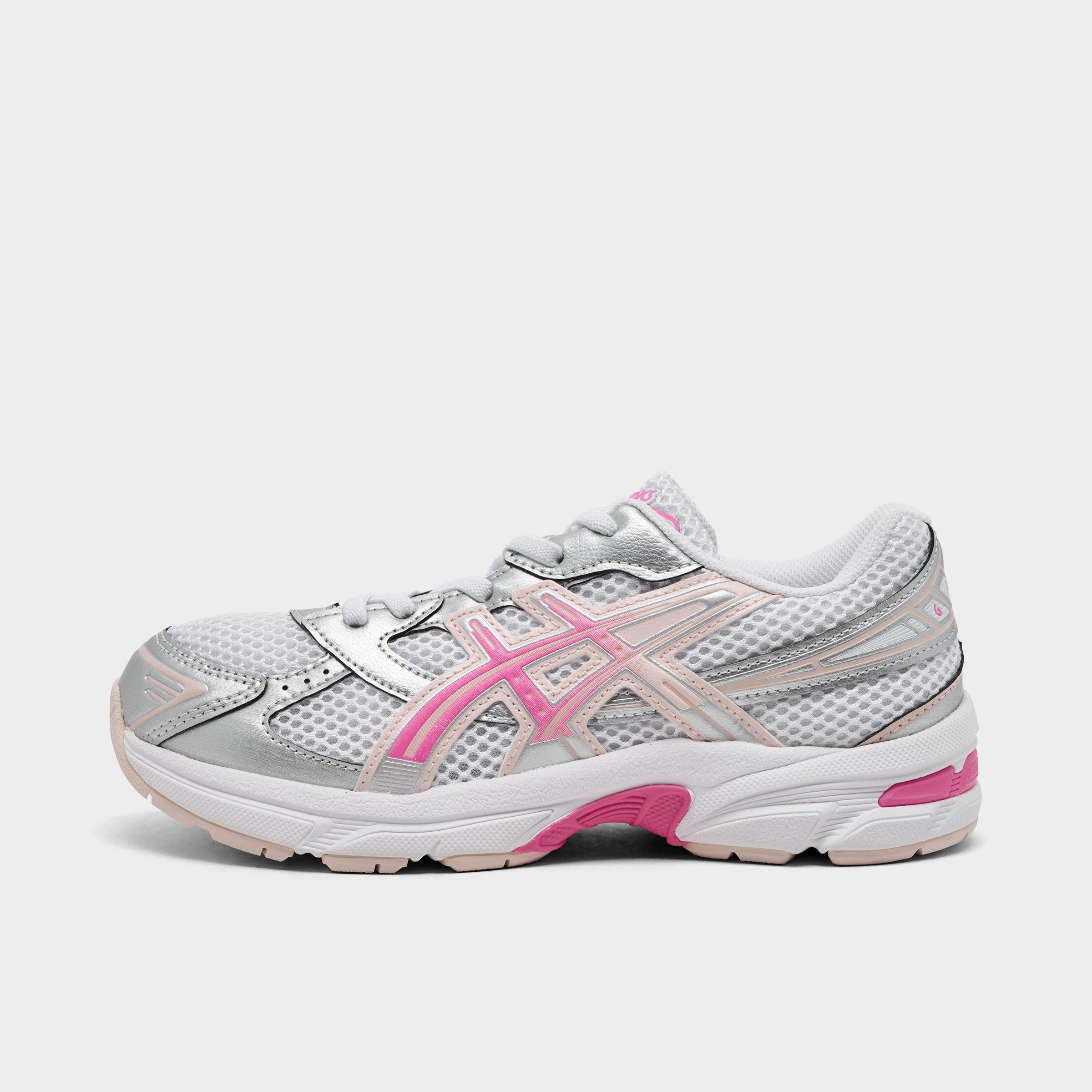 Asics Little Kids GEL-1130 Casual Shoes in White/Dragon Fruit Size: 1.0