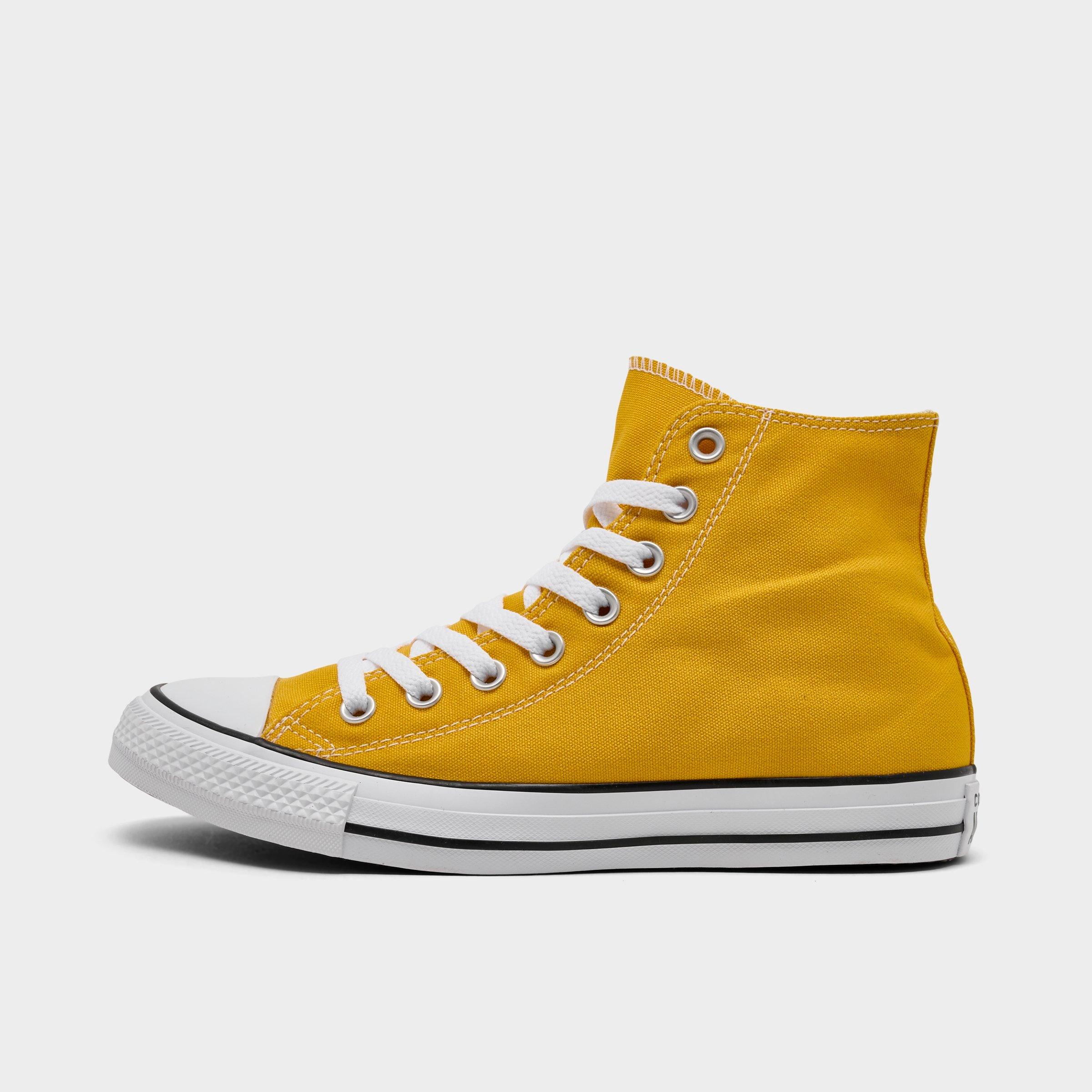 Converse Women's Chuck Taylor All Star High Top Casual Shoes in Lemon Chrome/White/Black Size: 9.5