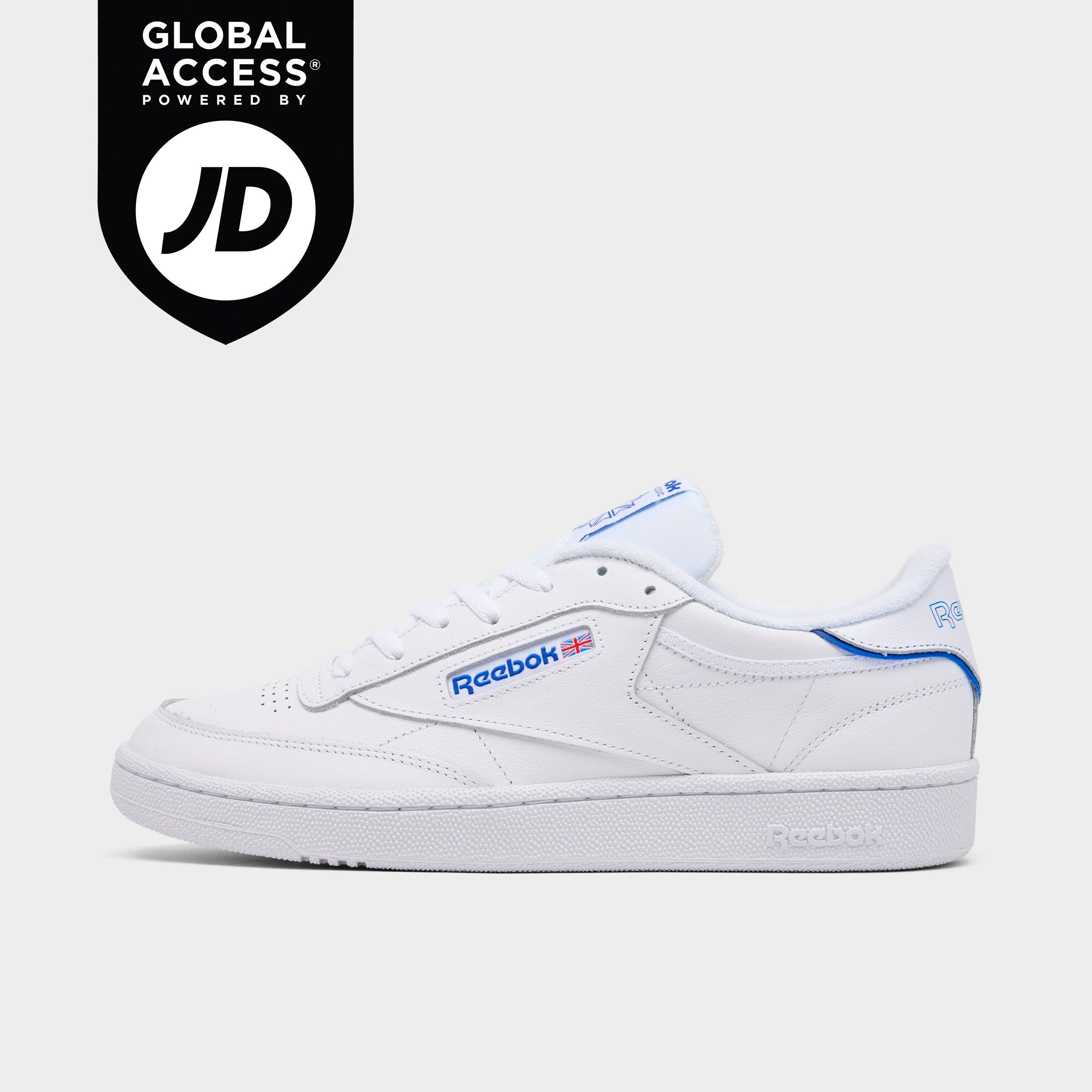 Reebok Men's Club C 85 Casual Shoes in White/Optimum Blue Size: 7.5