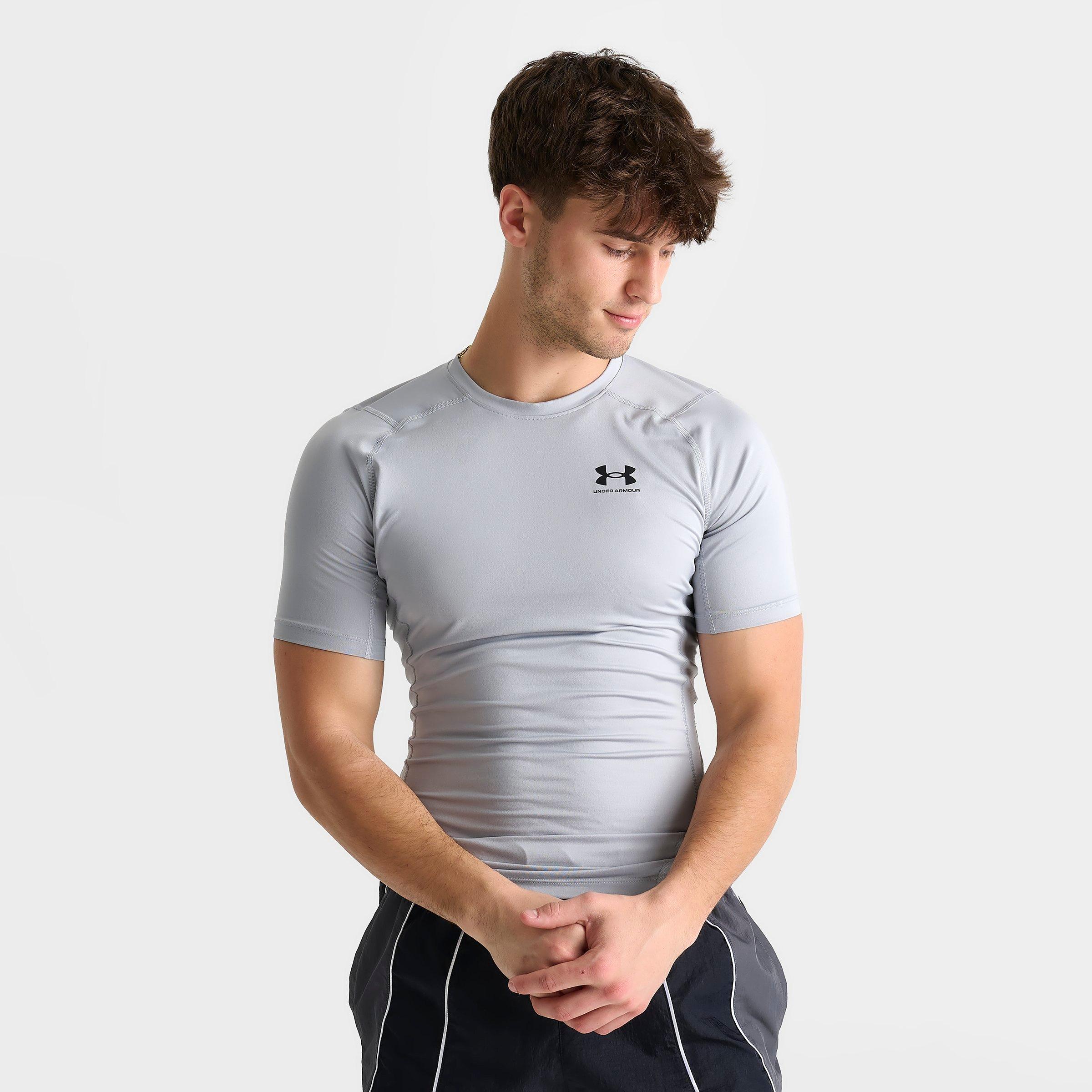 Under Armour Men's HeatGear Short-Sleeve Training Top in Mod Grey/Black Size: Small