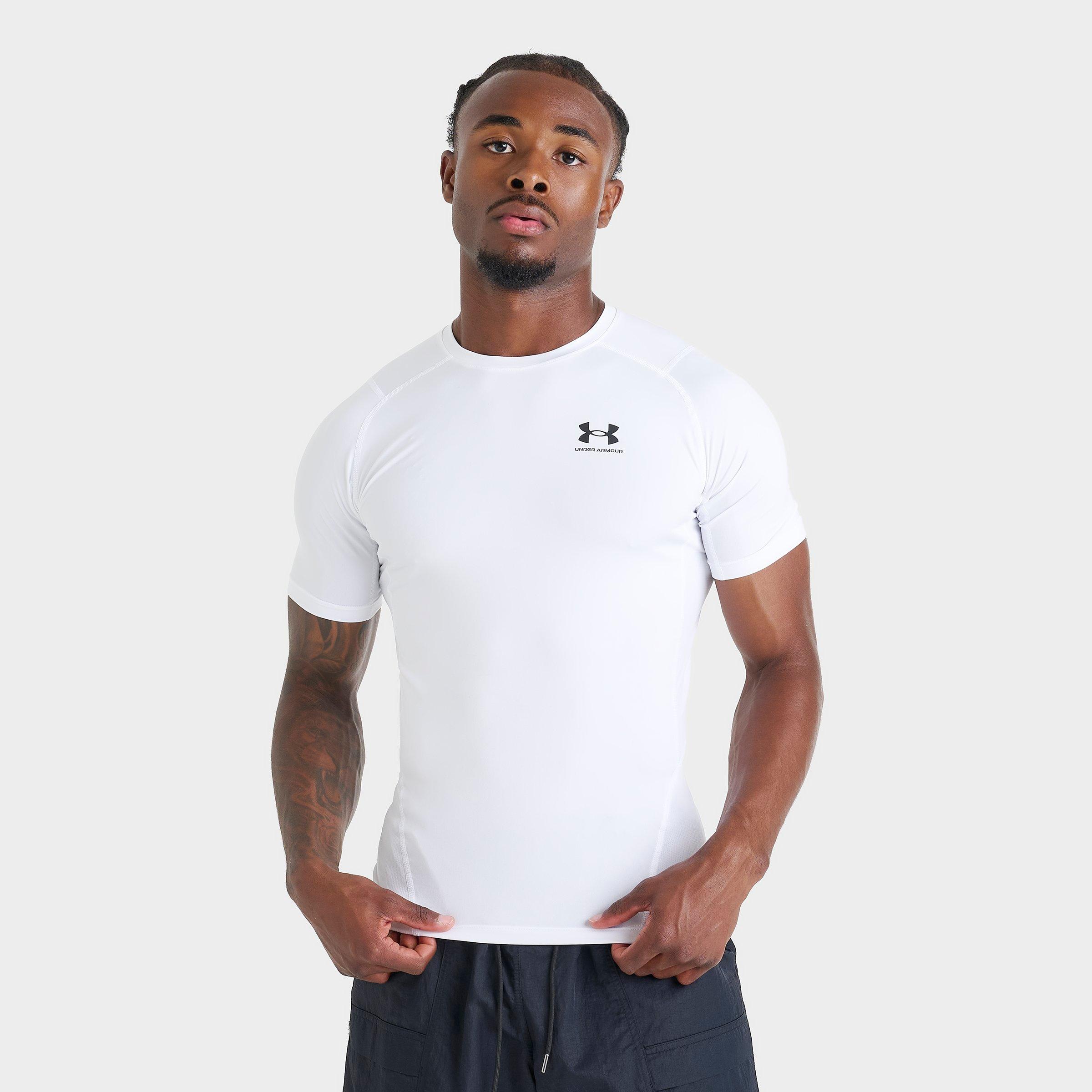 Under Armour Men's HeatGear Short-Sleeve Training Top in White/Black Size: 3XL