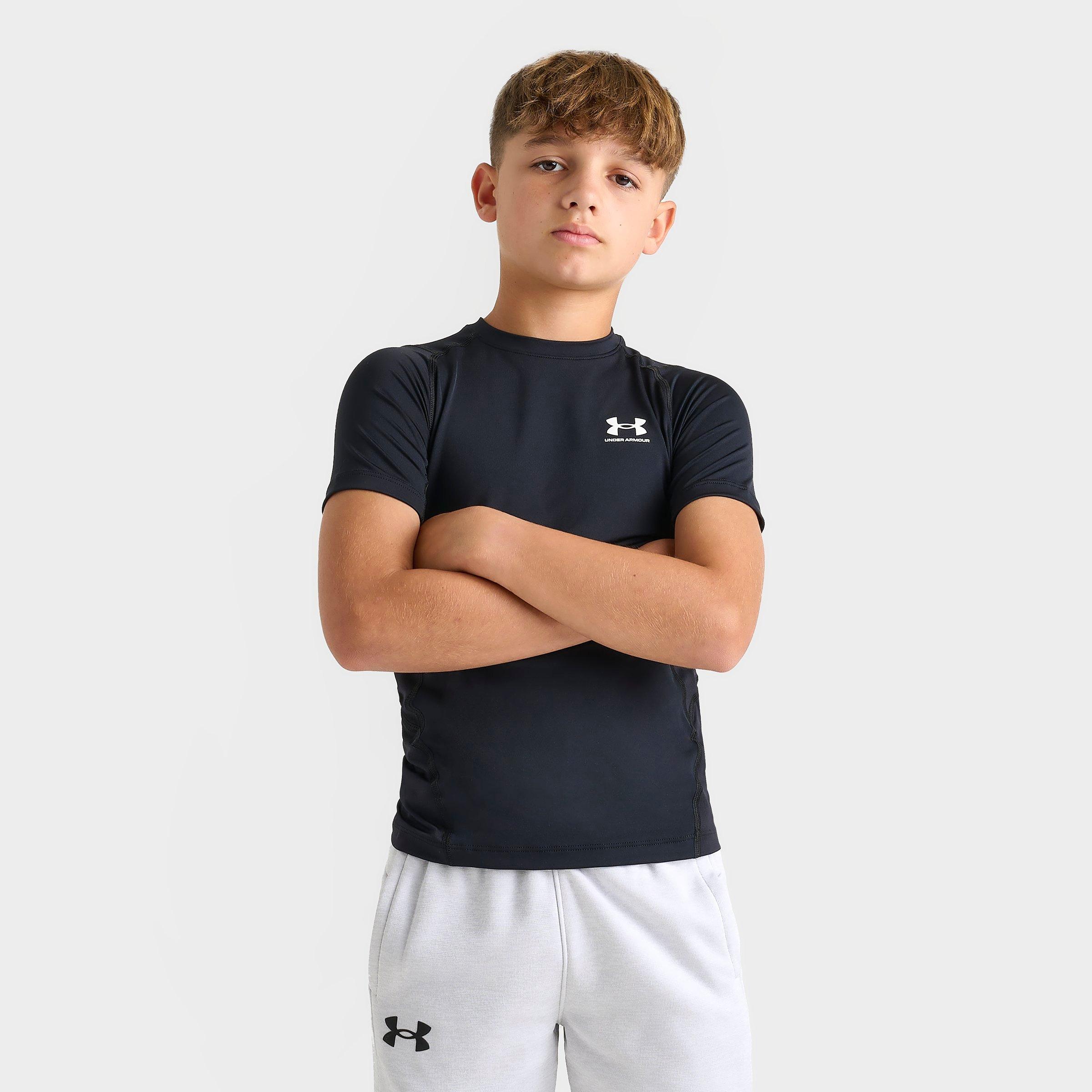 Under Armour Boys HeatGear Armour T-Shirt in Black Size: Small
