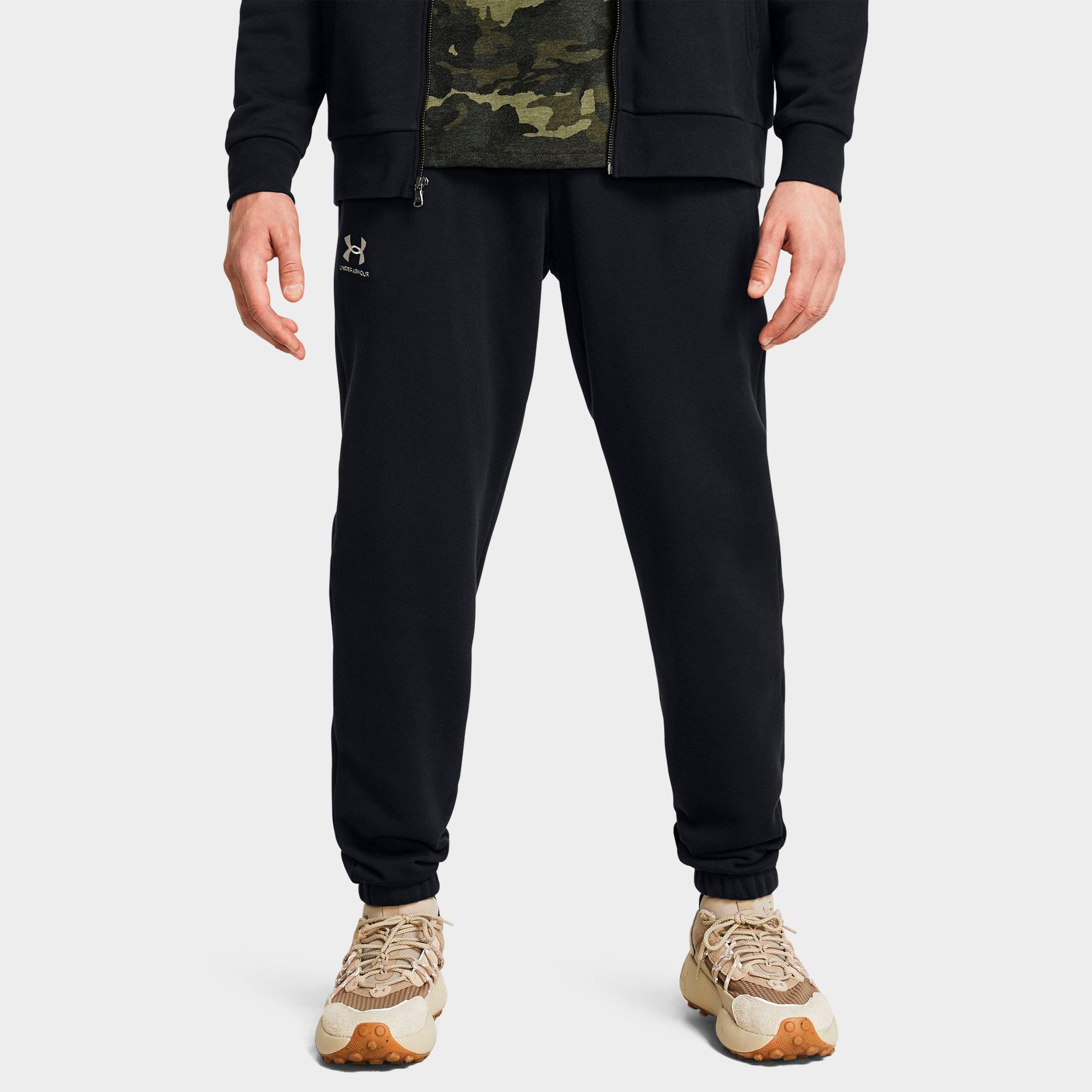 Under Armour Men's Essential Fleece Jogger Pants in Black/White Size: XS