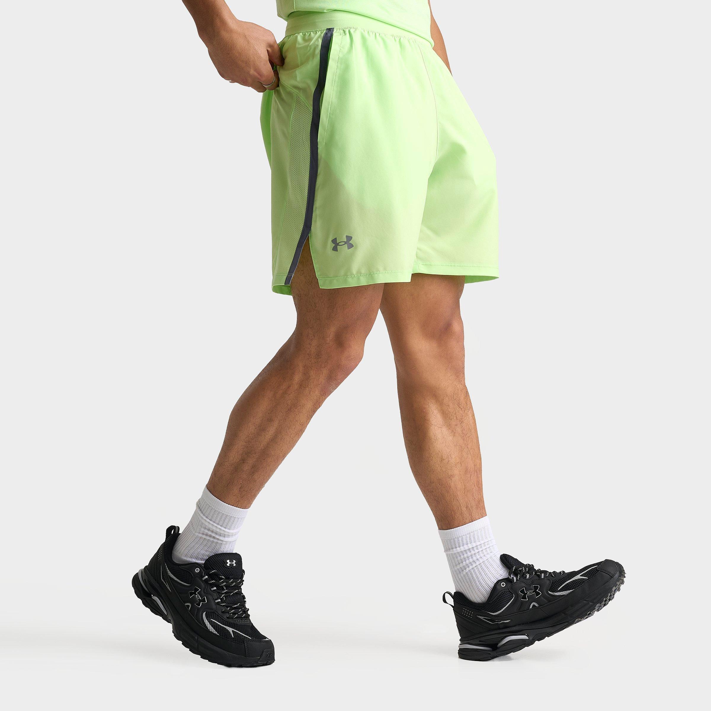 Under Armour Men's Launch 7" Running Shorts in Lumos Lime/Castlerock/Reflective Size: Small