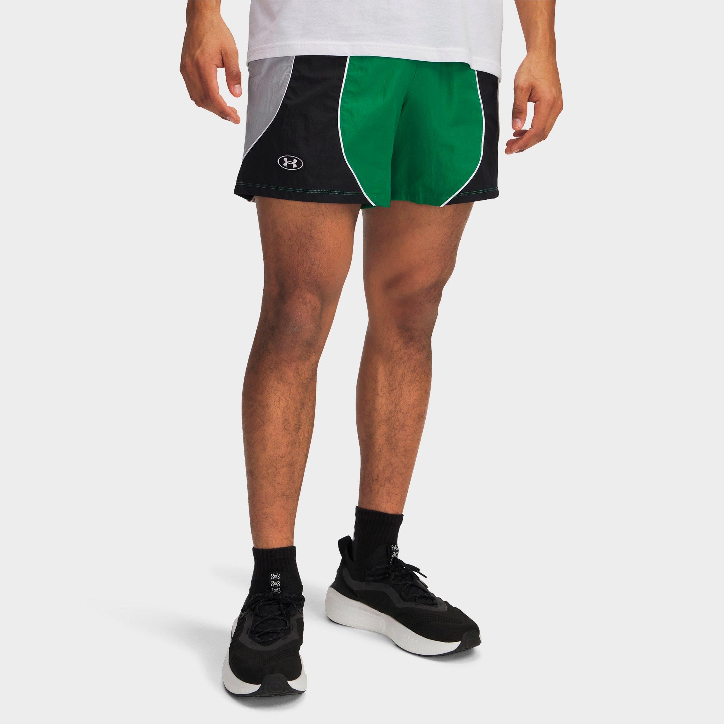 Under Armour Men's UA Icon Colorblock Volley Shorts in Team Kelly Green/Black/White Size: Small