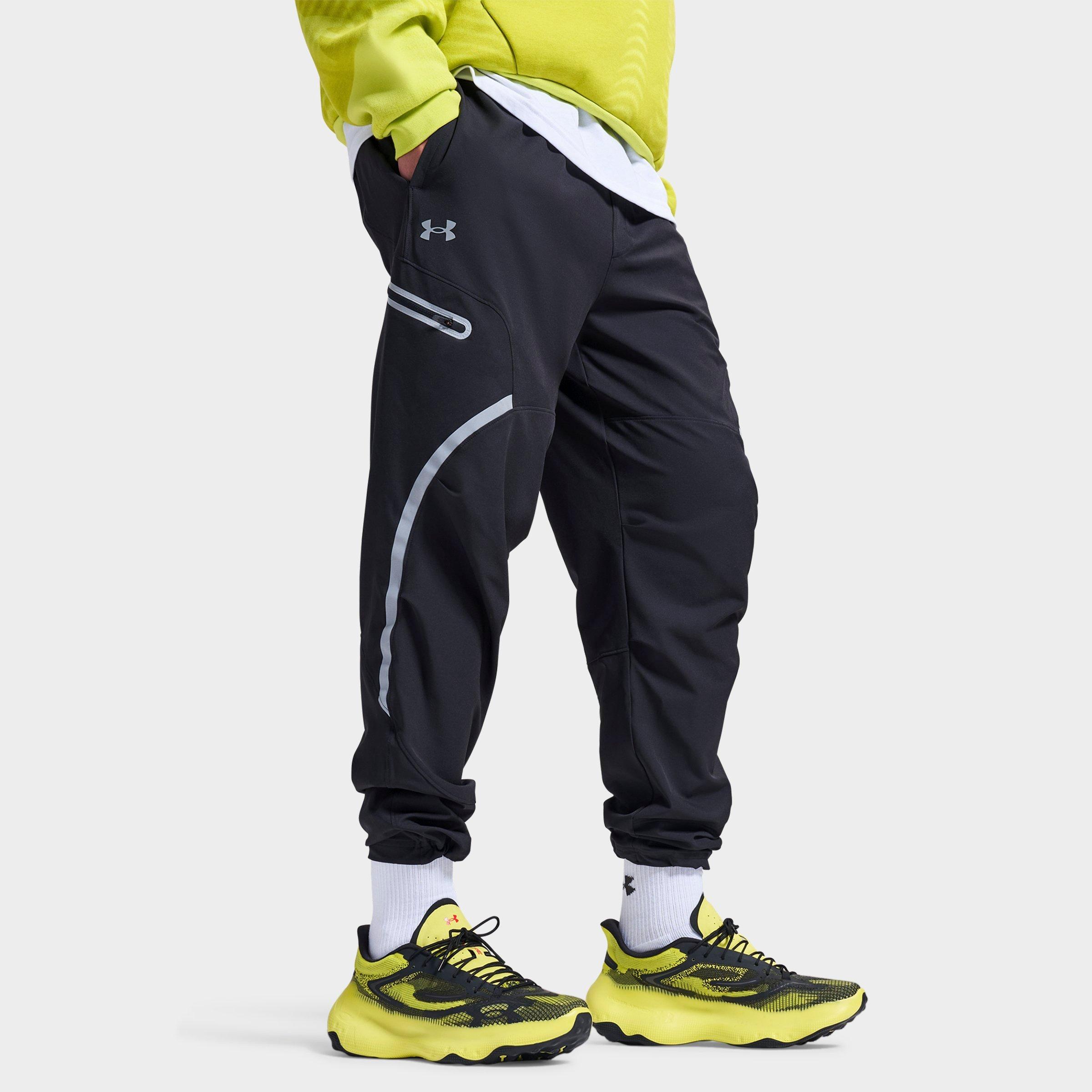 Under Armour Men's Unstoppable Woven Cargo Pants in Black/Metallic Silver Size: Large