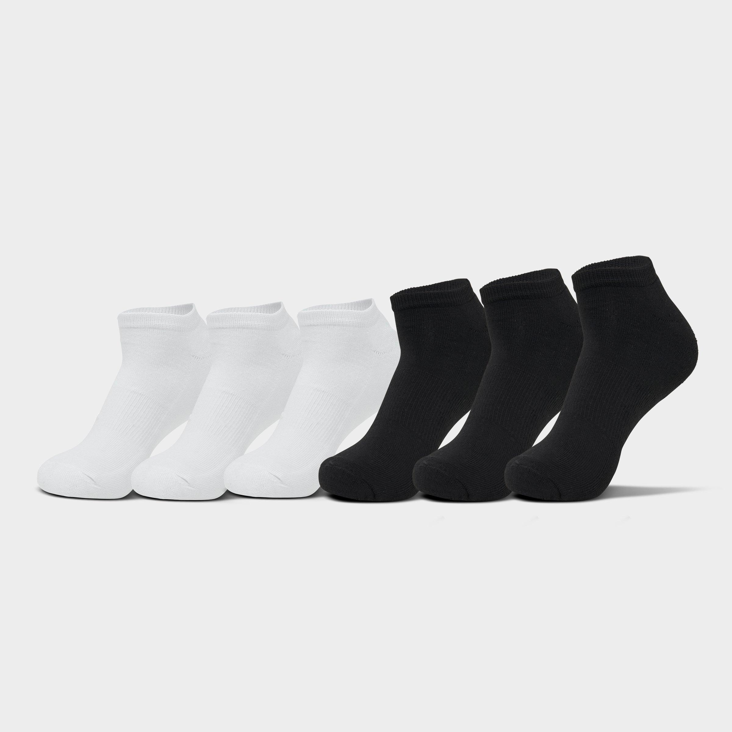 Sonneti Men's No-Show Socks (6-Pack) in White/Black Size: Large