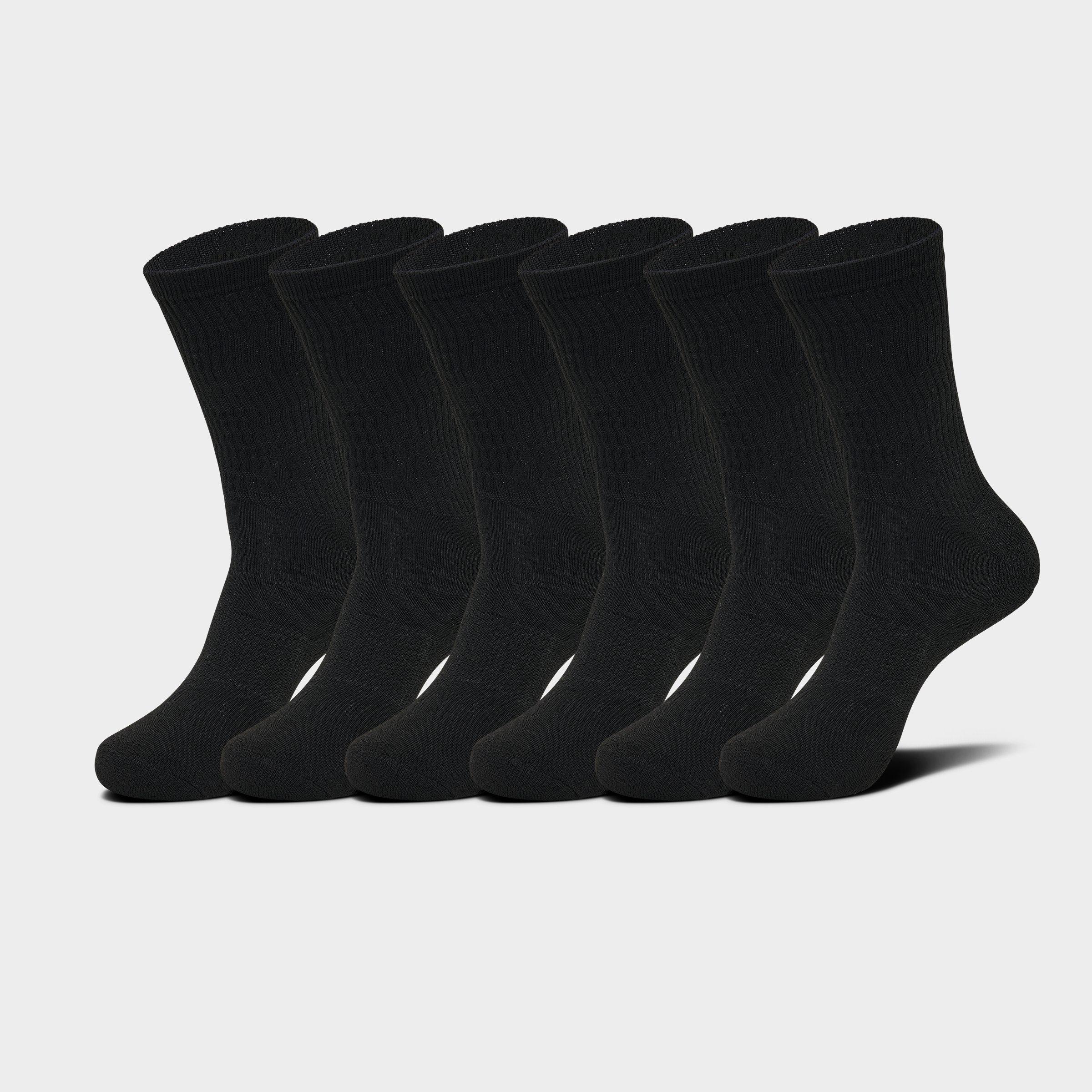 Sonneti Women's Crew Socks (6-Pack) in Black Size: Medium