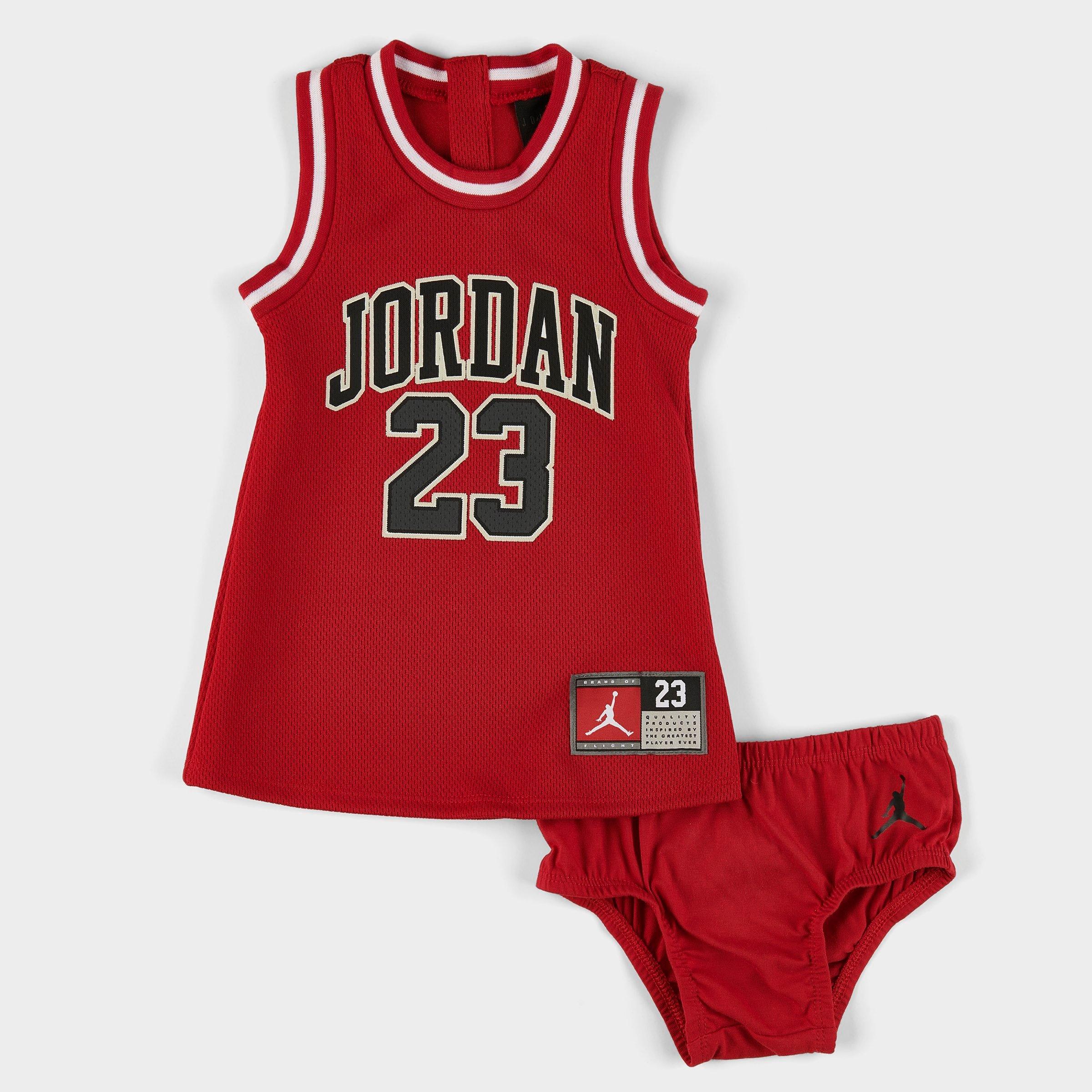 Jordan Girls Infant 23 Jersey Dress in Gym Red Size: 18M