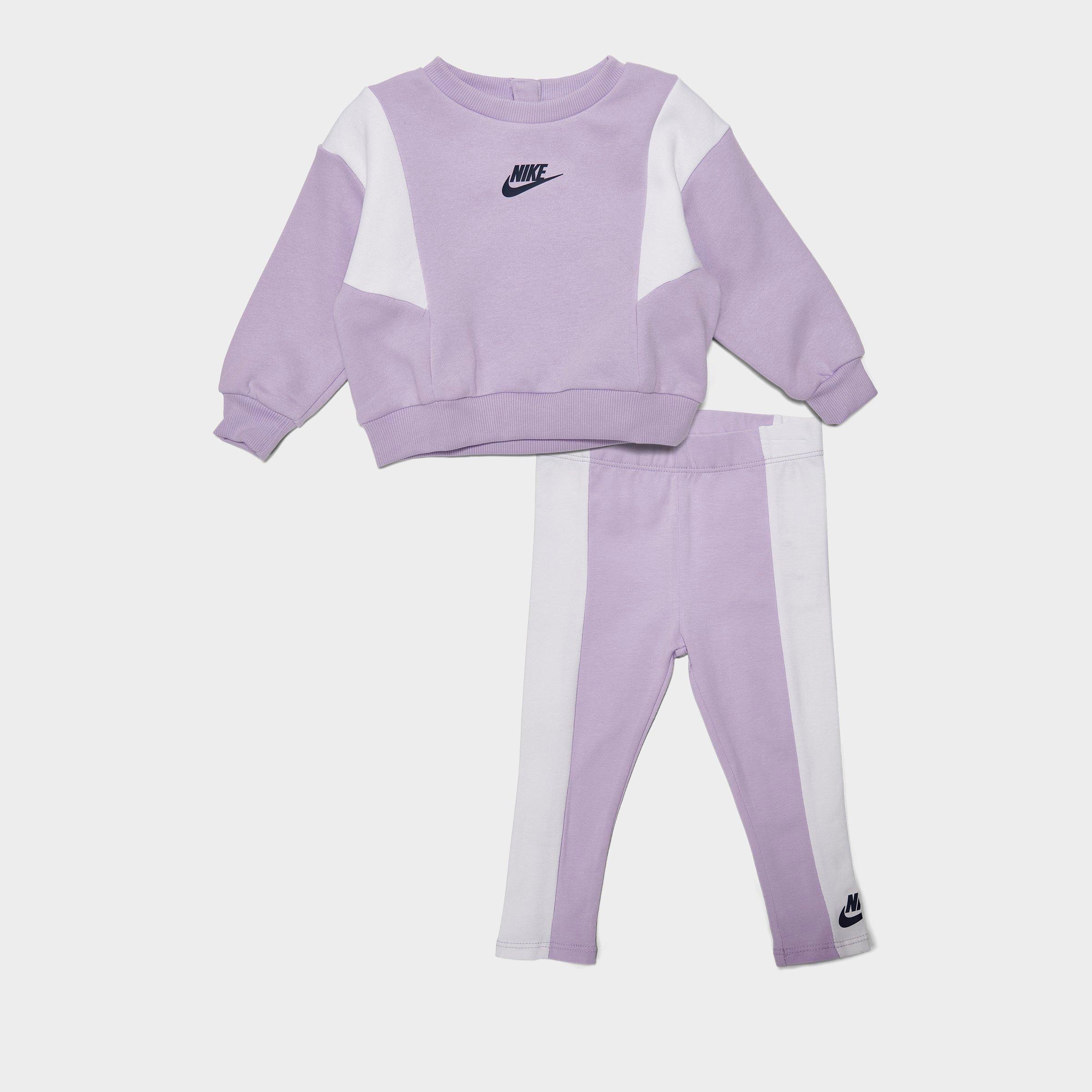Girl's Infant Nike Crewneck Sweatshirt and Leggings Set