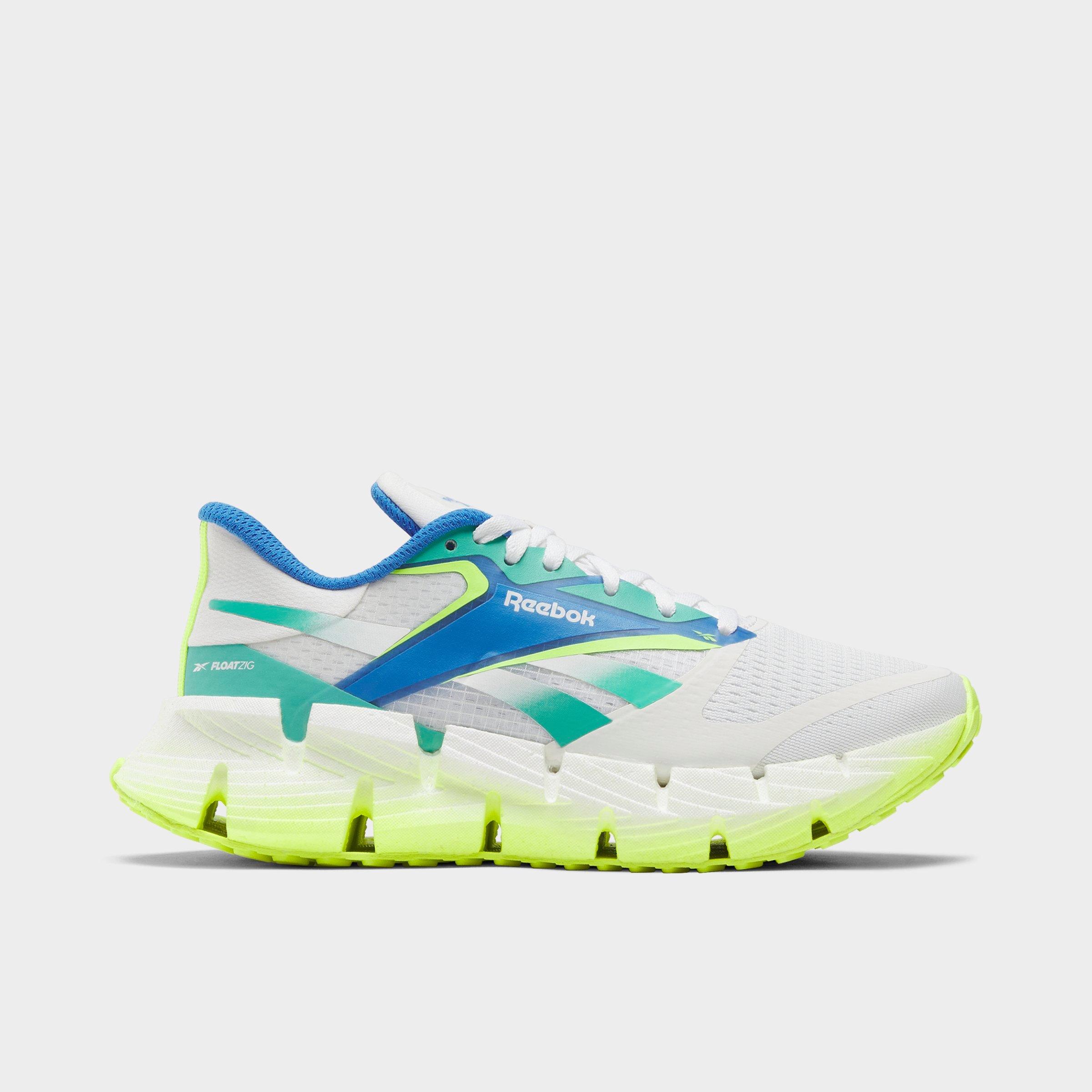 Reebok Women's Floatzig 1 Running Shoes in White/Unleashed Green/Digital Lime Size: 5.0