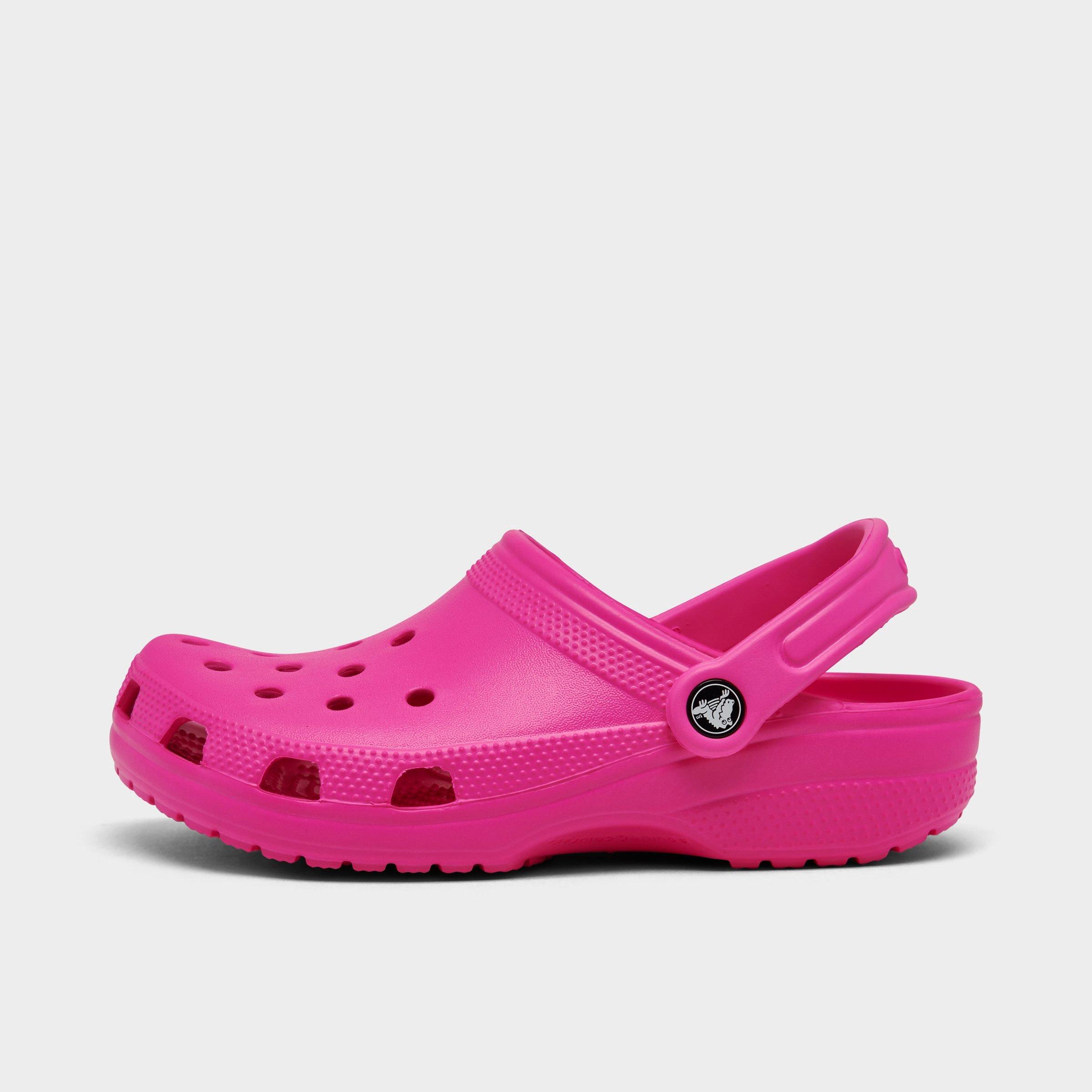 Crocs Big Kids Classic Clog Shoes in Pink Crush Size: 4.0