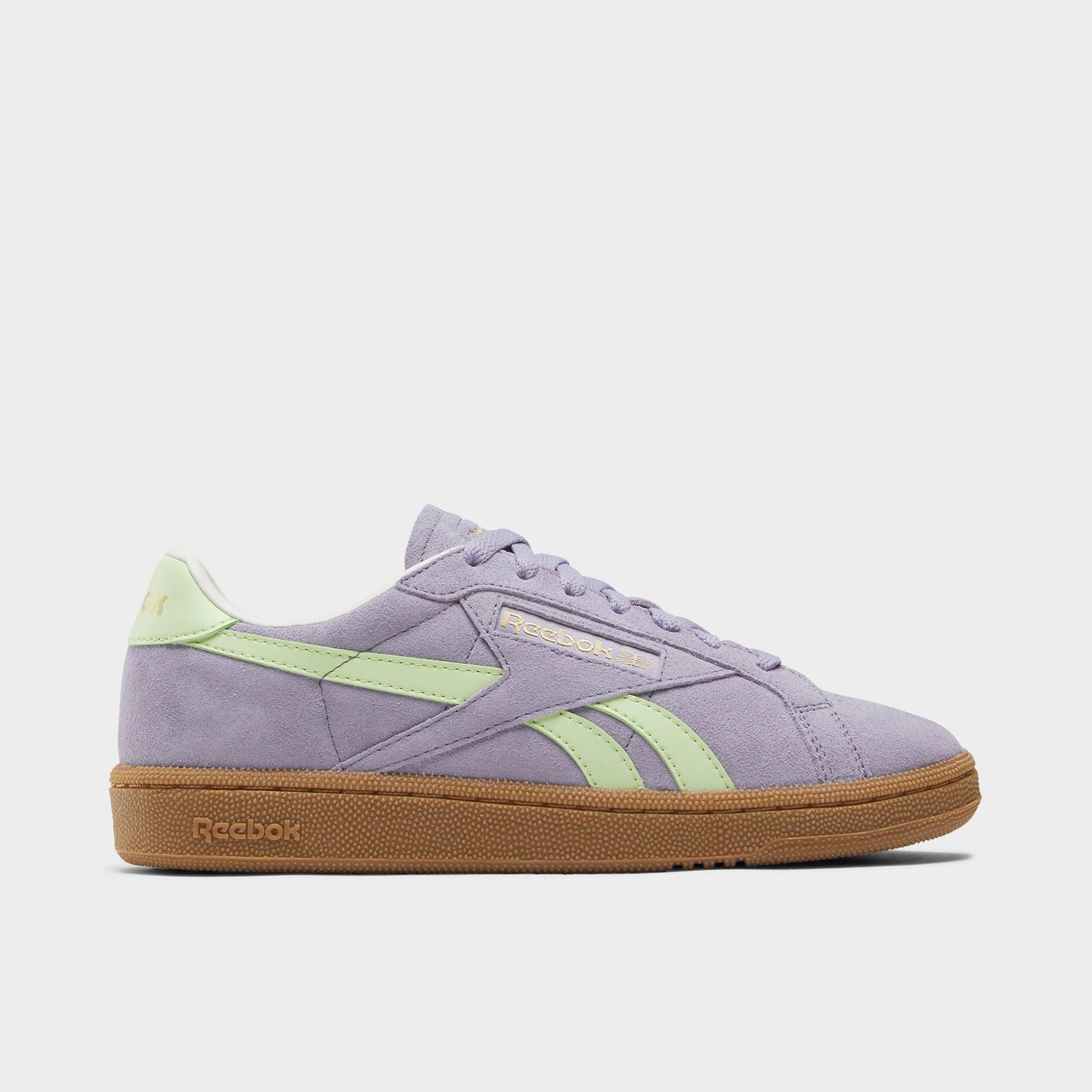 Reebok Women's Club C Grounds UK Casual Shoes in Dusk Purple/Astro Lime/Gum Size: 7.5