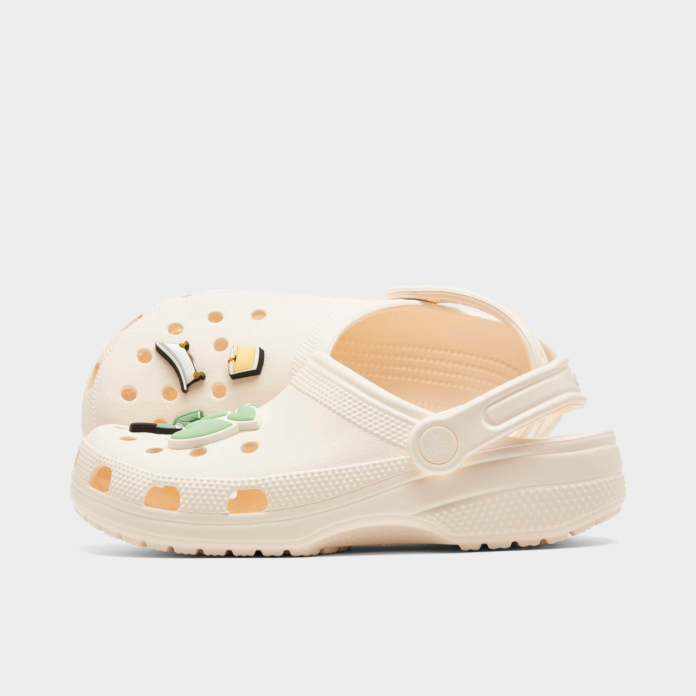 Crocs Women's Classic Clog Shoes in Chalk Size: 9.0