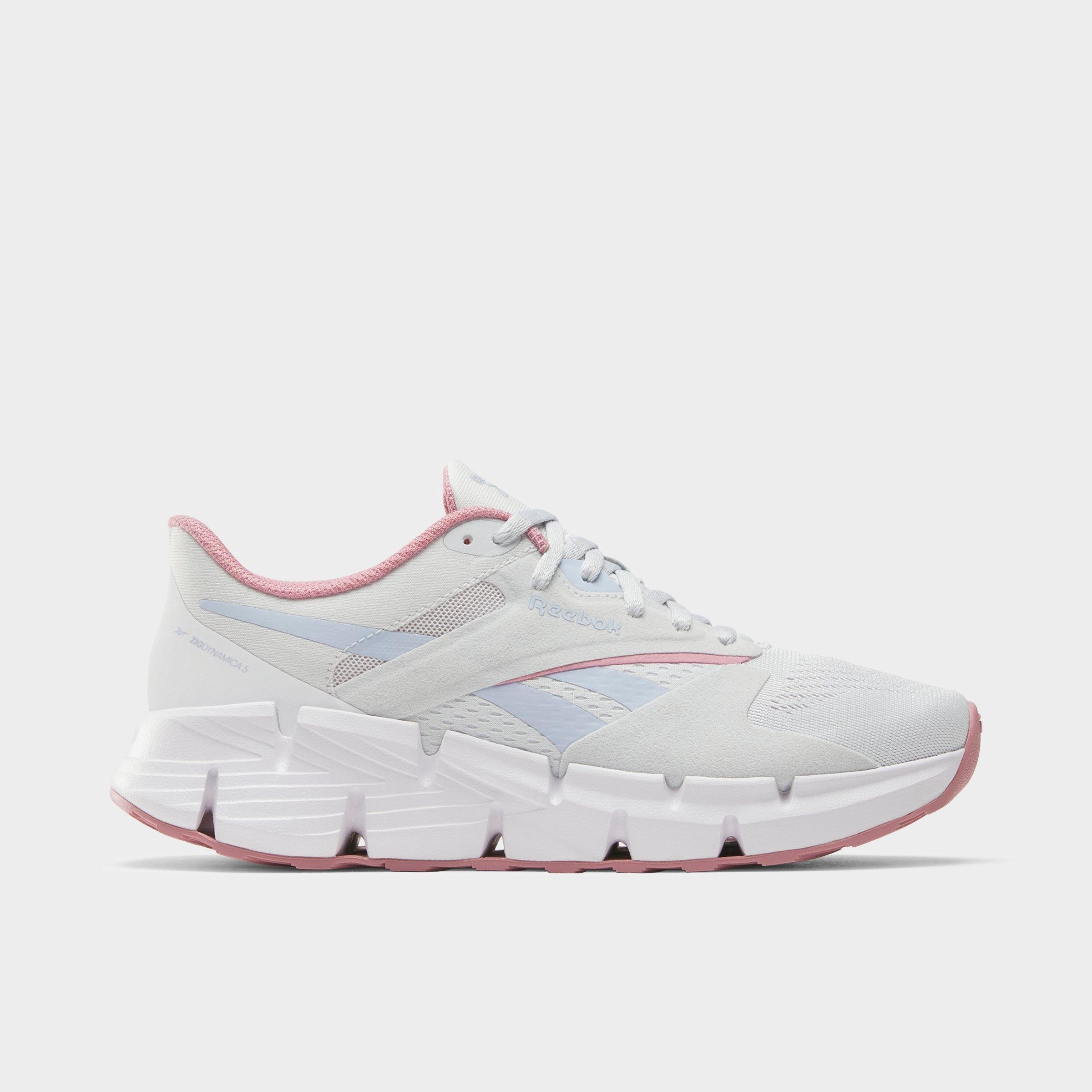 Reebok Women's Zig Dynamica 5 Running Shoes in MOON/WHITE/DUSTYROSE Size: 6.5