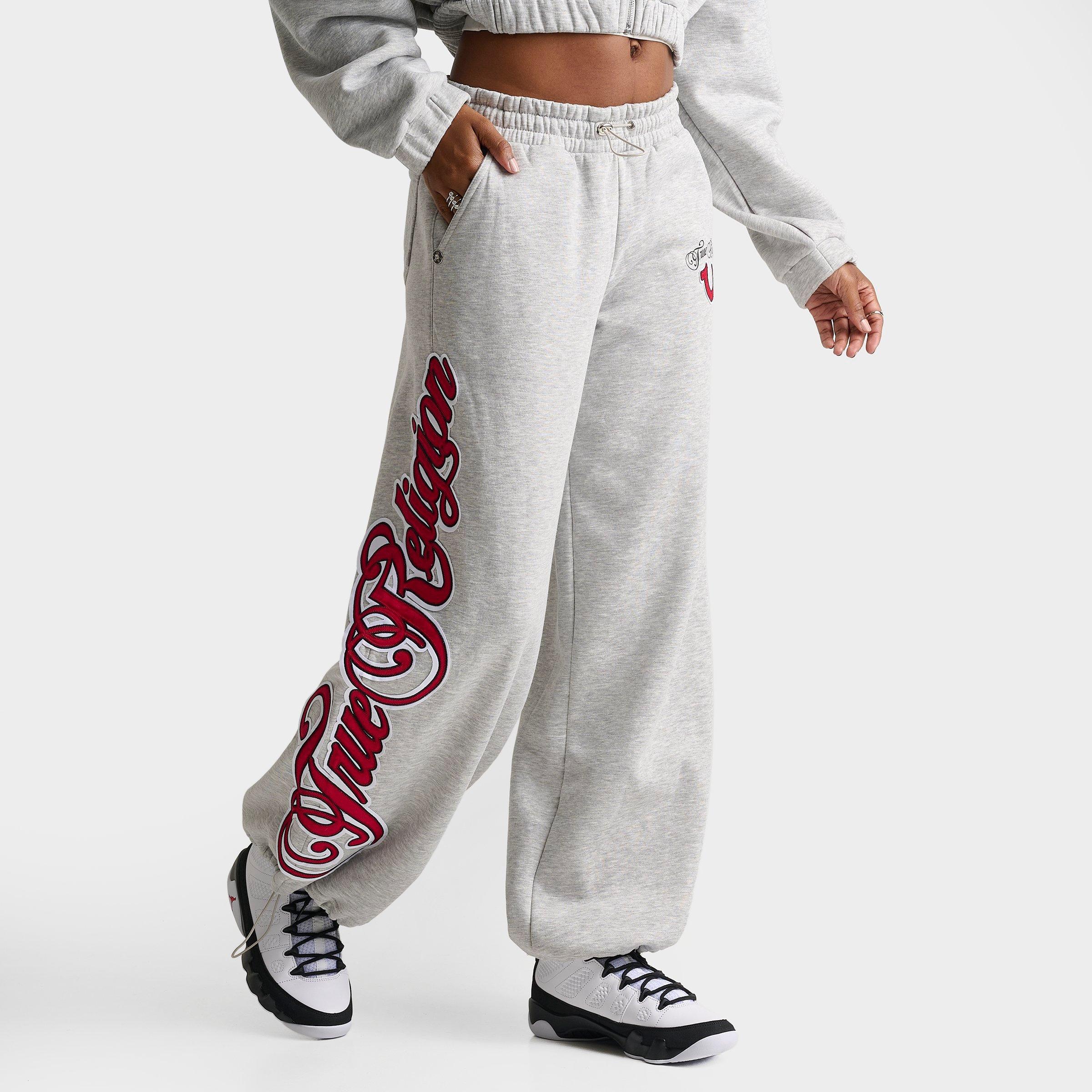 True Religion Women's Appliqué Wide-Leg Sweatpants