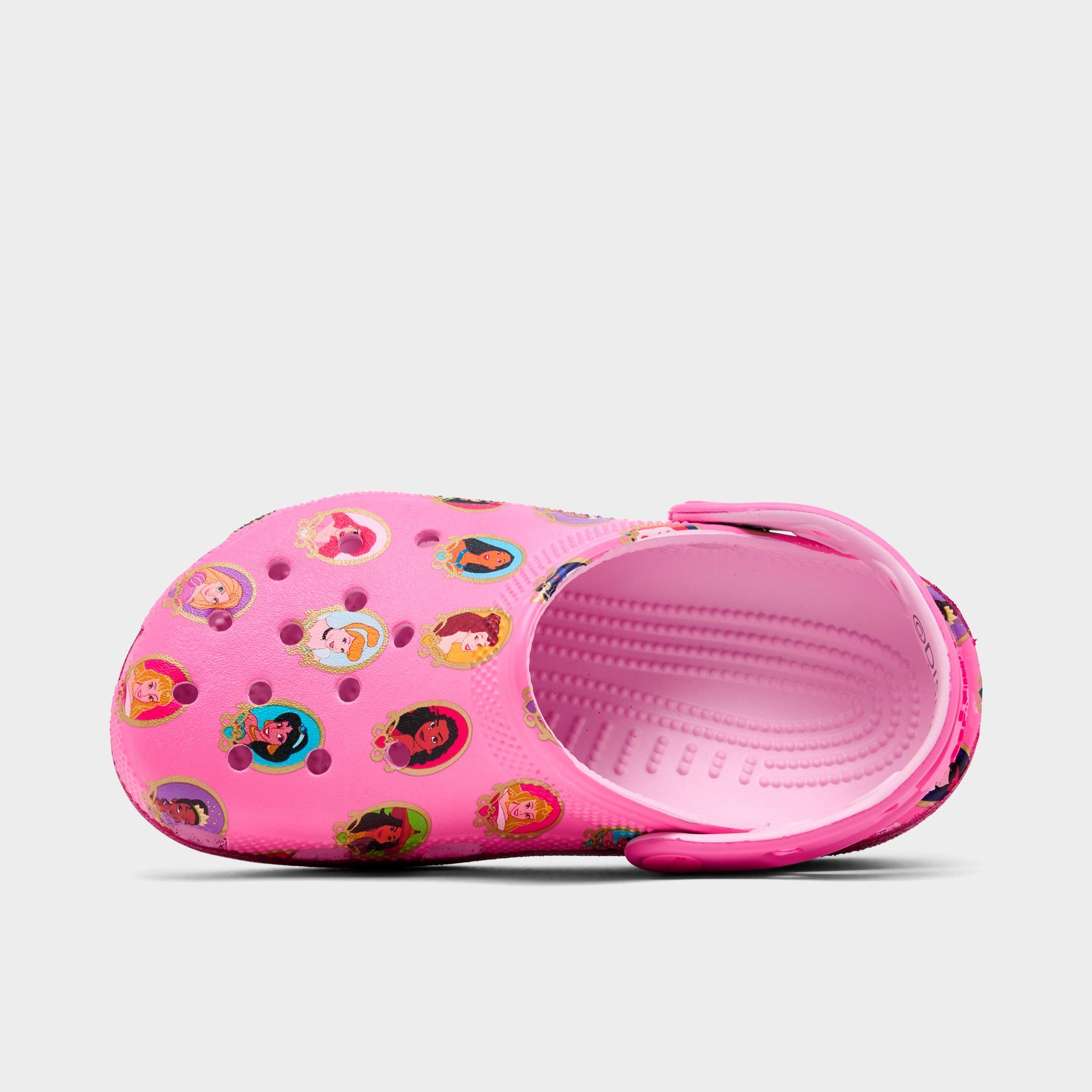 Crocs Girls Little Kids Disney Princess Classic Clog Shoes in Pink Multi Size: 2.0