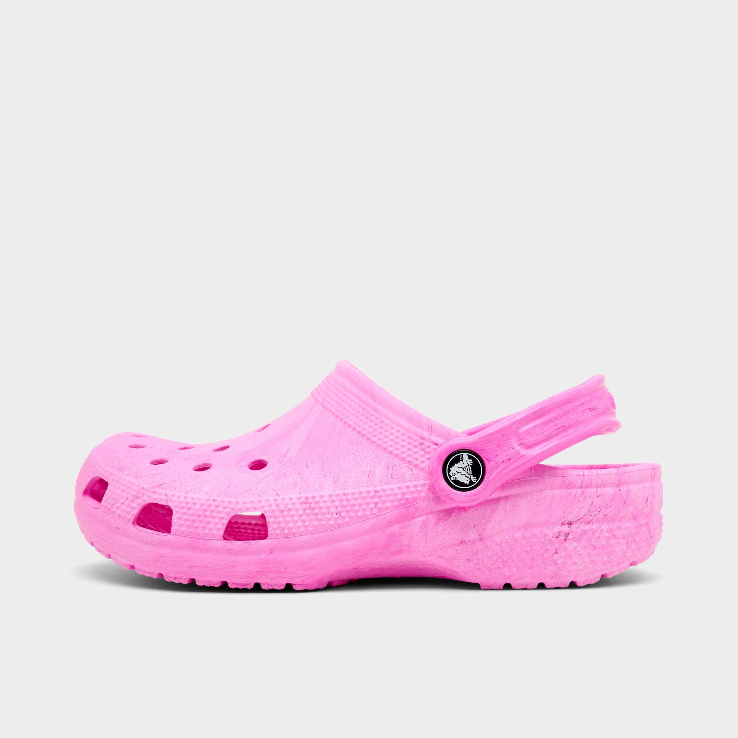 Crocs Men's Classic Clog Shoes (Men's Sizing) in Pink Marble Size: 5.0