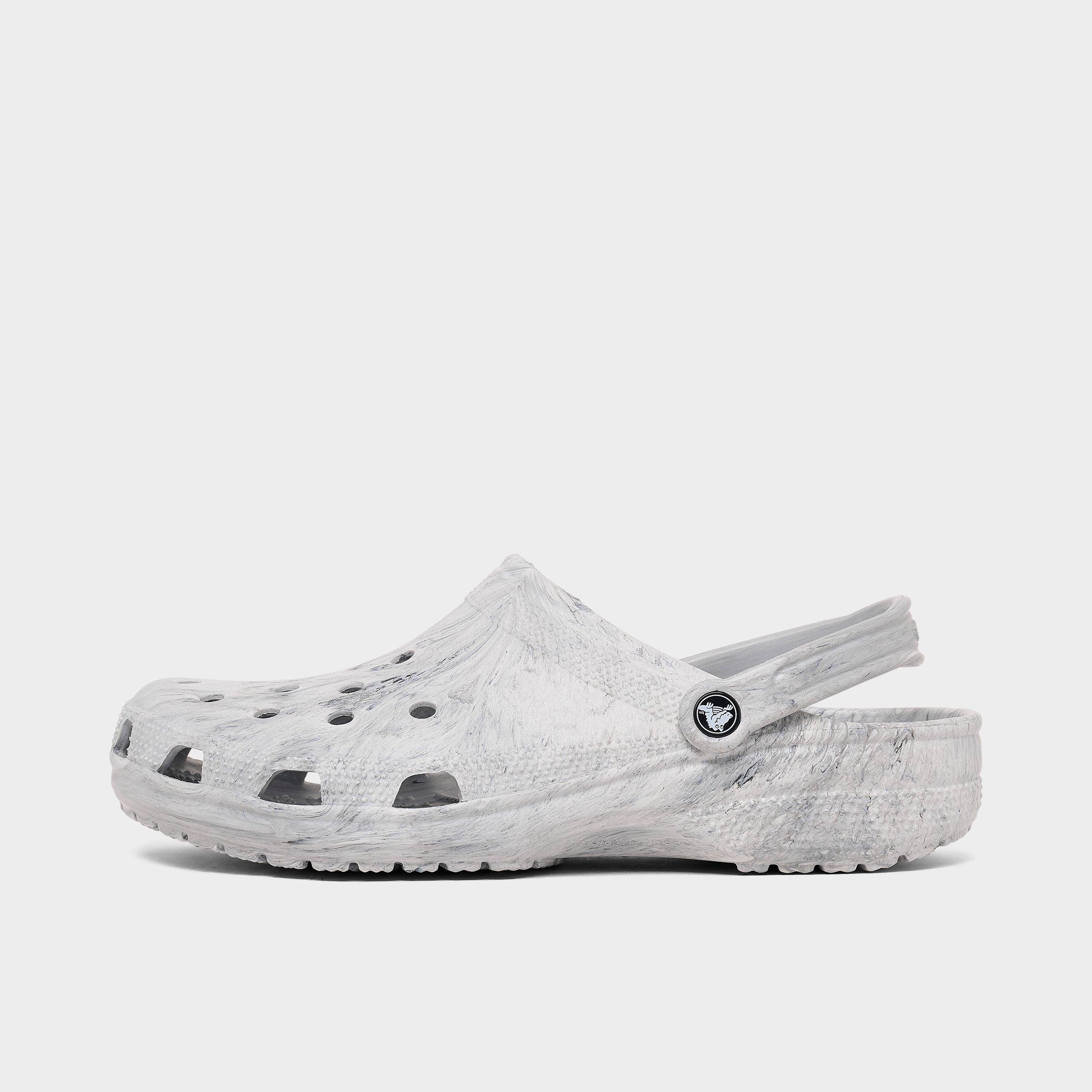 Crocs Men's Classic Clog Shoes (Men's Sizing) in Grey Swirl Size: 7.0